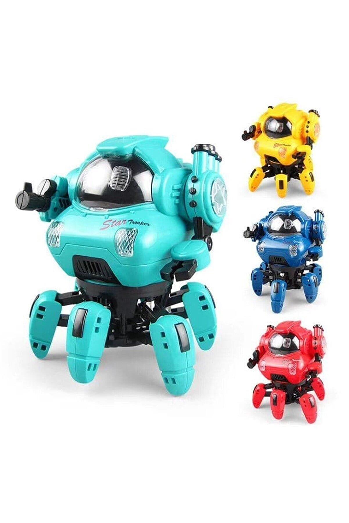Ceren C-Toy Işıklı ve Sesli 360 Derece Dönebilen Yıldız Asker Robot (Karışık Renk 1 Adet)