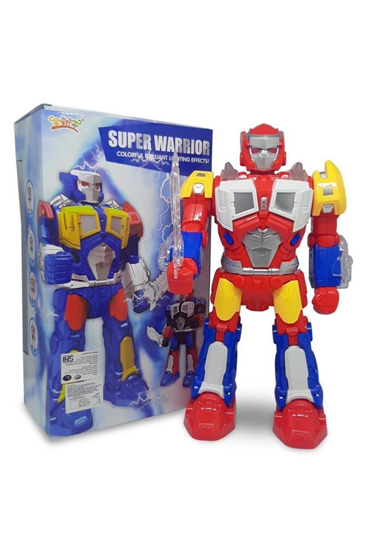 Ctoy Işıklı Sesli ve Pilli Süper Savaşçı Robot (Karışık Model 1 Adet)