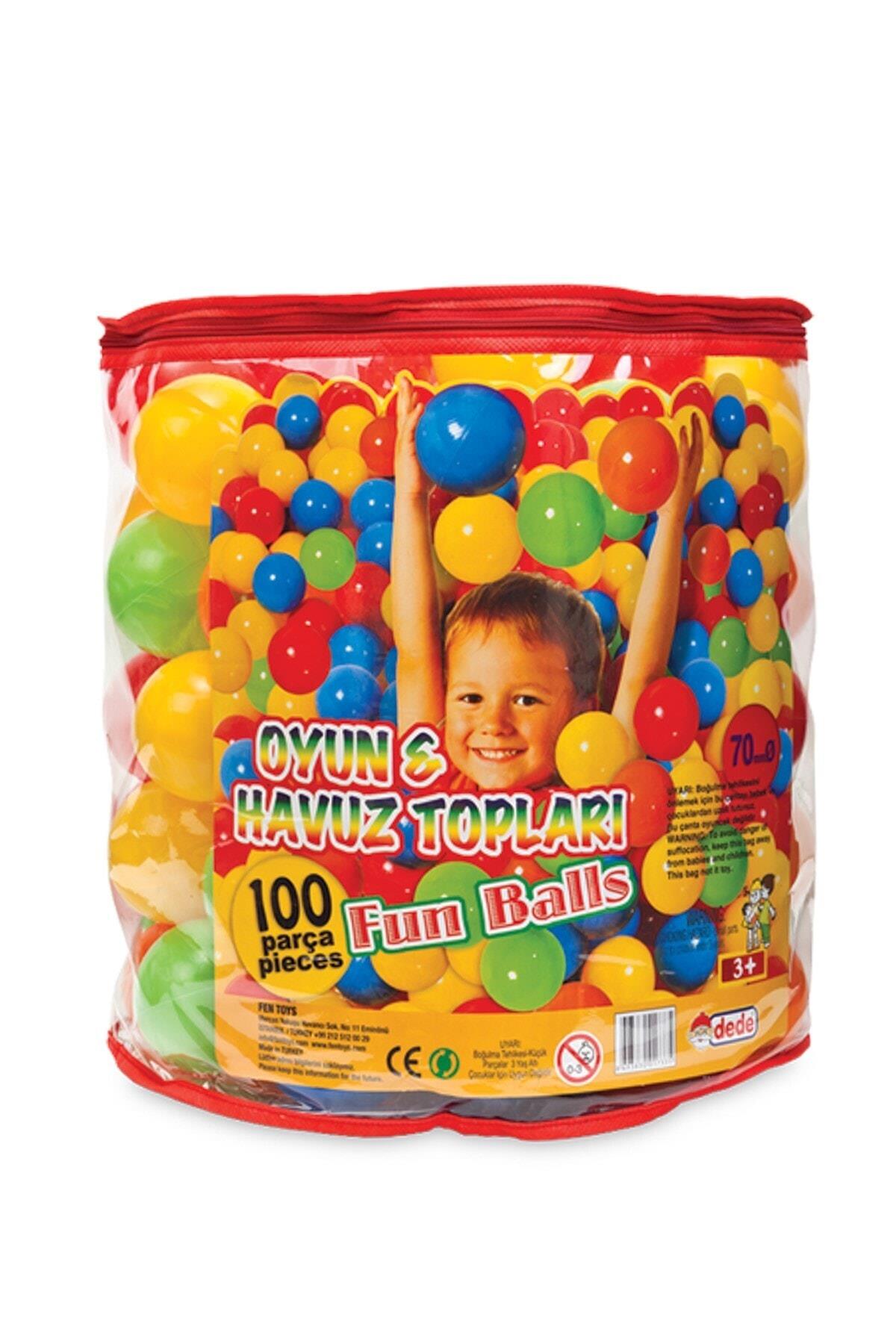 Dede Oyun ve Havuz Topu 7 cm. (100 Adet,PVC Torbada)