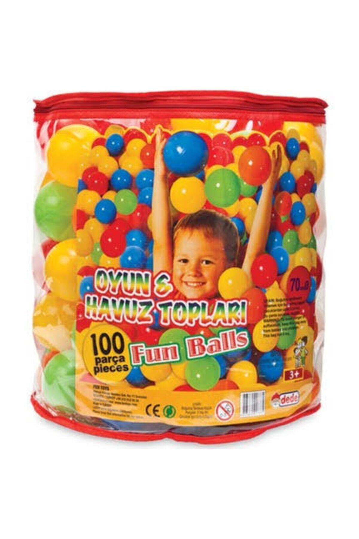 Oyun ve Havuz Topu 9 Cm (100 Adet Pvc Torbada)