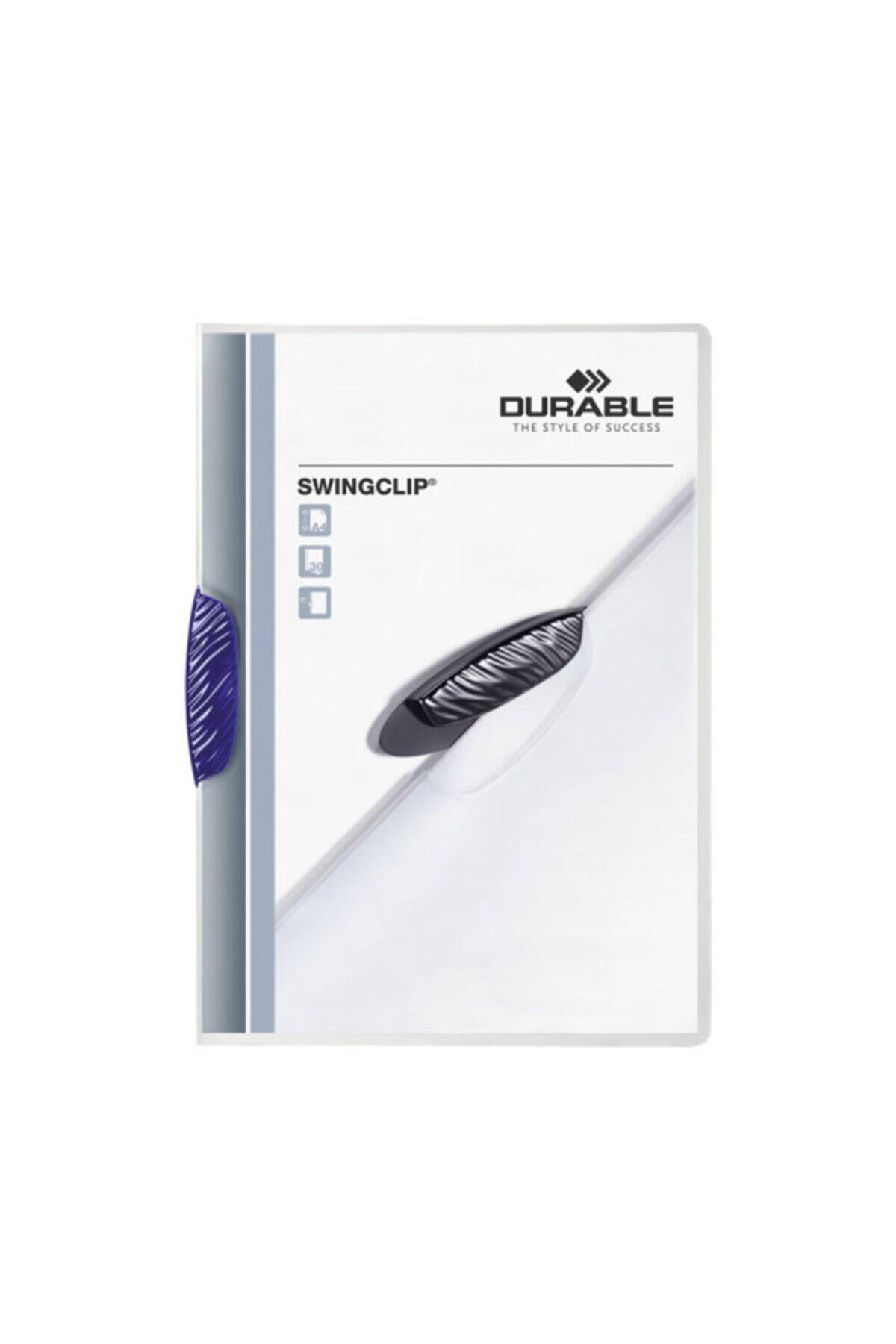 Durable Sıkıştırmalı Dosya SwingClip Ortadan Klipsli 30 SY A4 Lacivert 2260