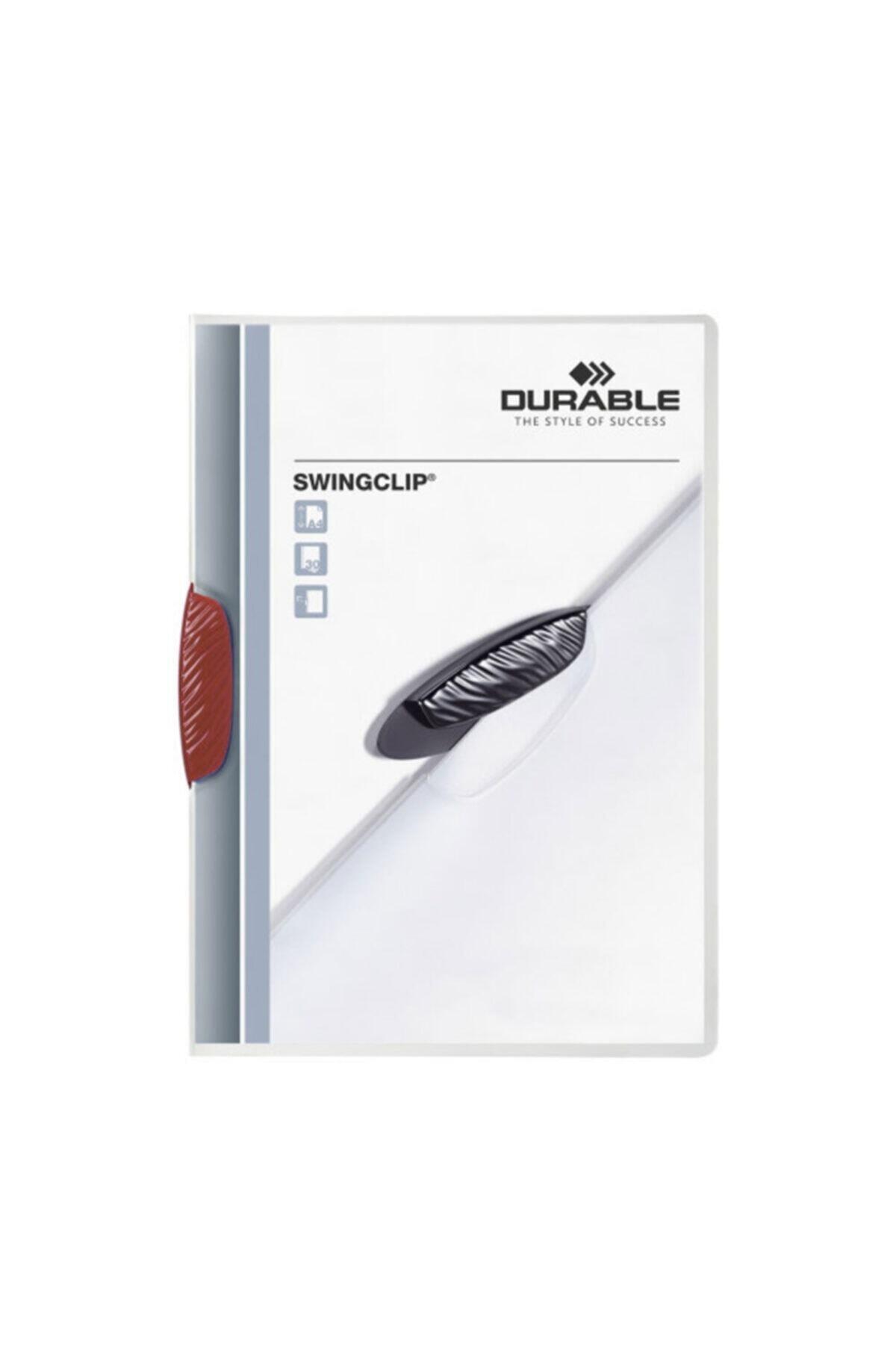 Durable Sıkıştırmalı Dosya SwingClip Ortadan Klipsli 30 SY Kırmızı 2260