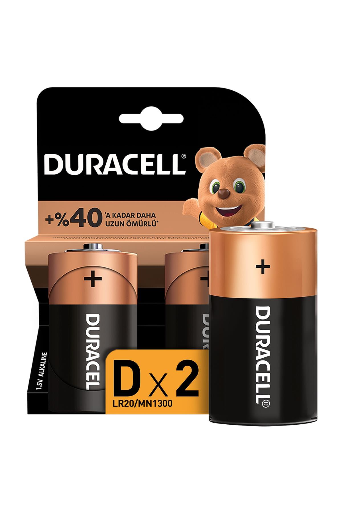 Duracell Alkalin Büyük Boy Pil (D) 2 Lİ D2