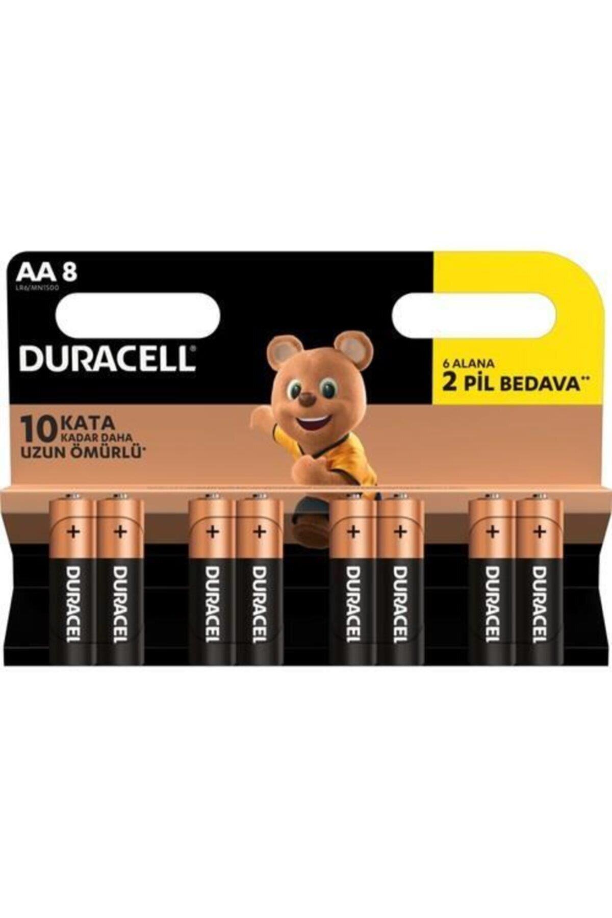 Duracell Basic Kalem Pil 8 Li Paket AA Kalem Pil