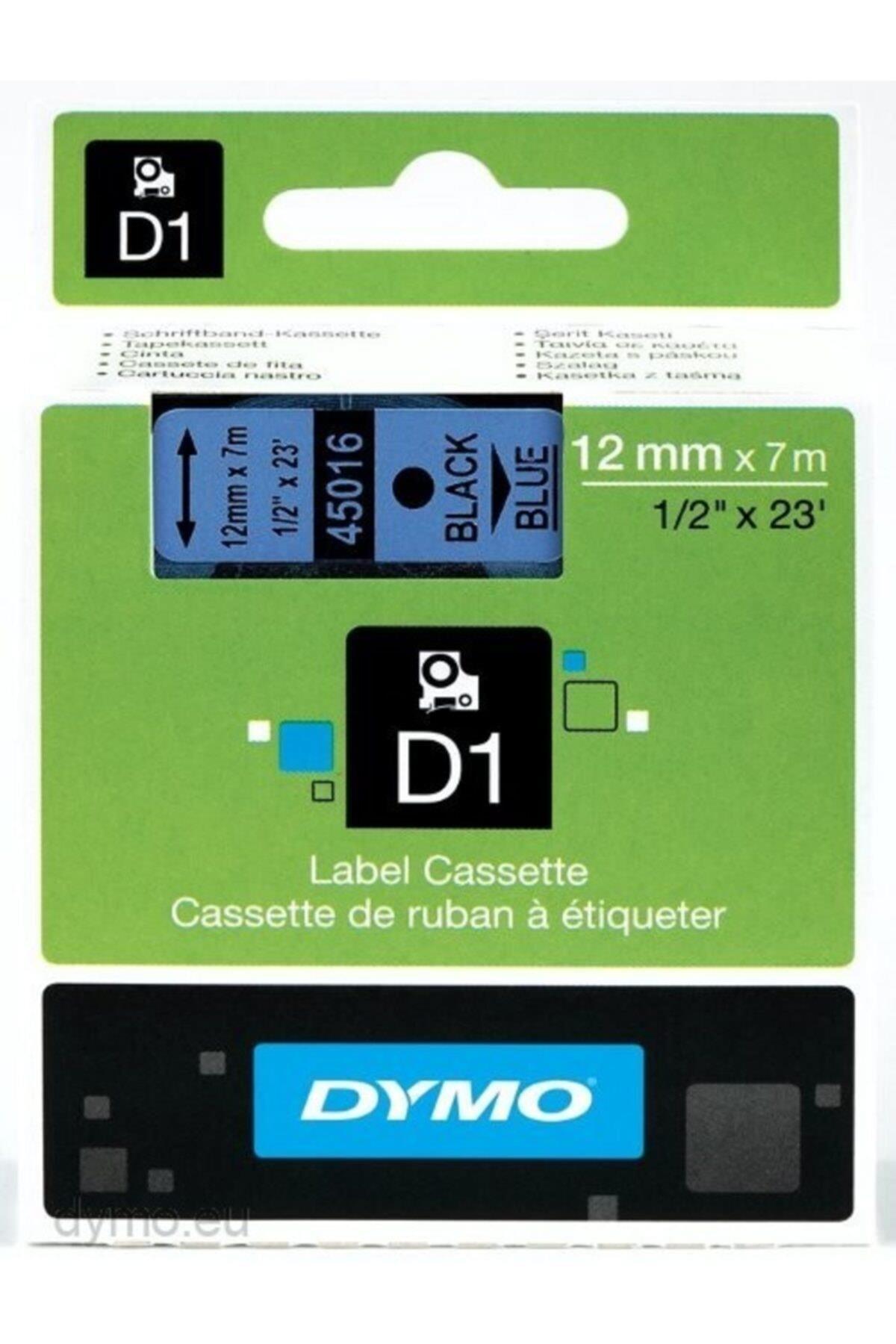 Dymo D1 Şerit Standart 12 Mm x 7 Metre Mavi Üzerine Siyah Şerit