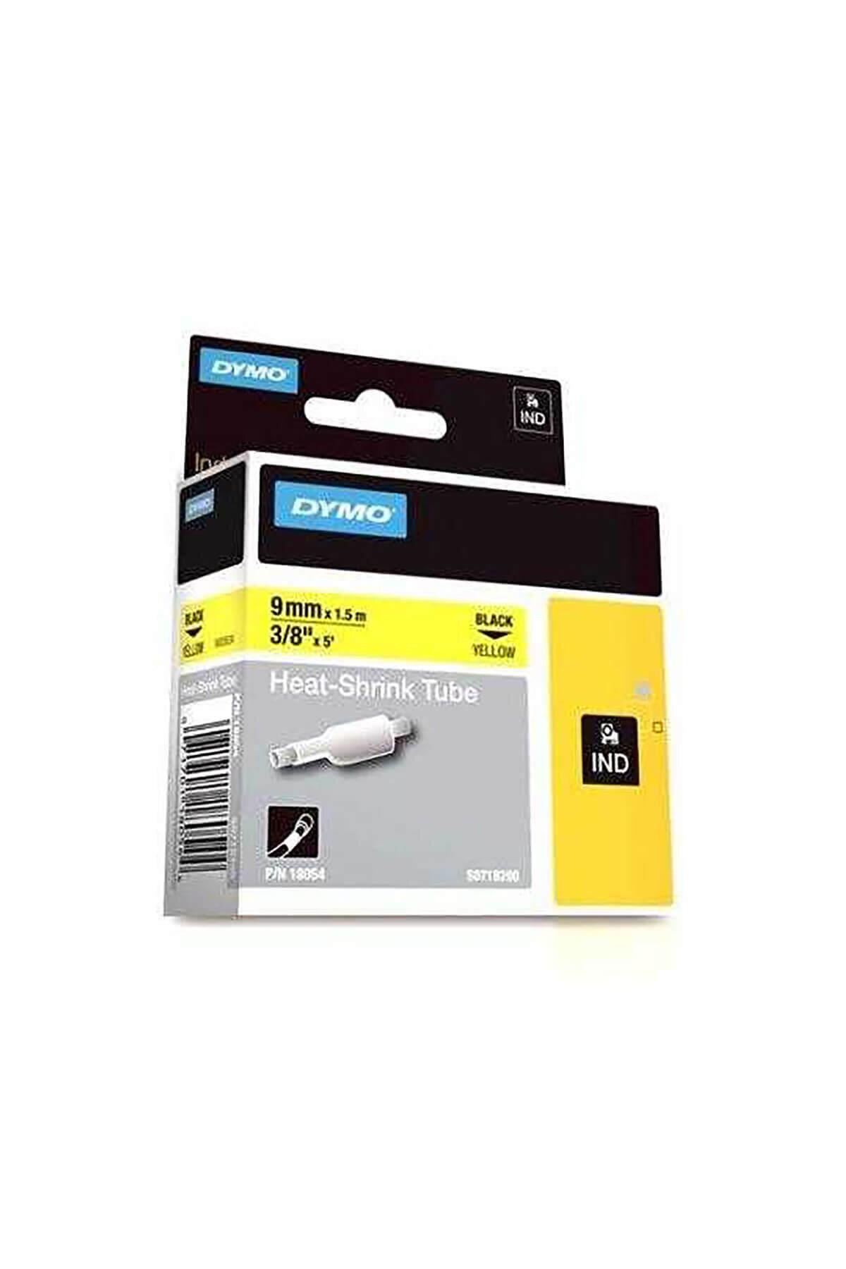 Dymo Rhinopro Isıyla Küçülen Şerit 9 Mm x 1.5 Metre Sarı/Siyah