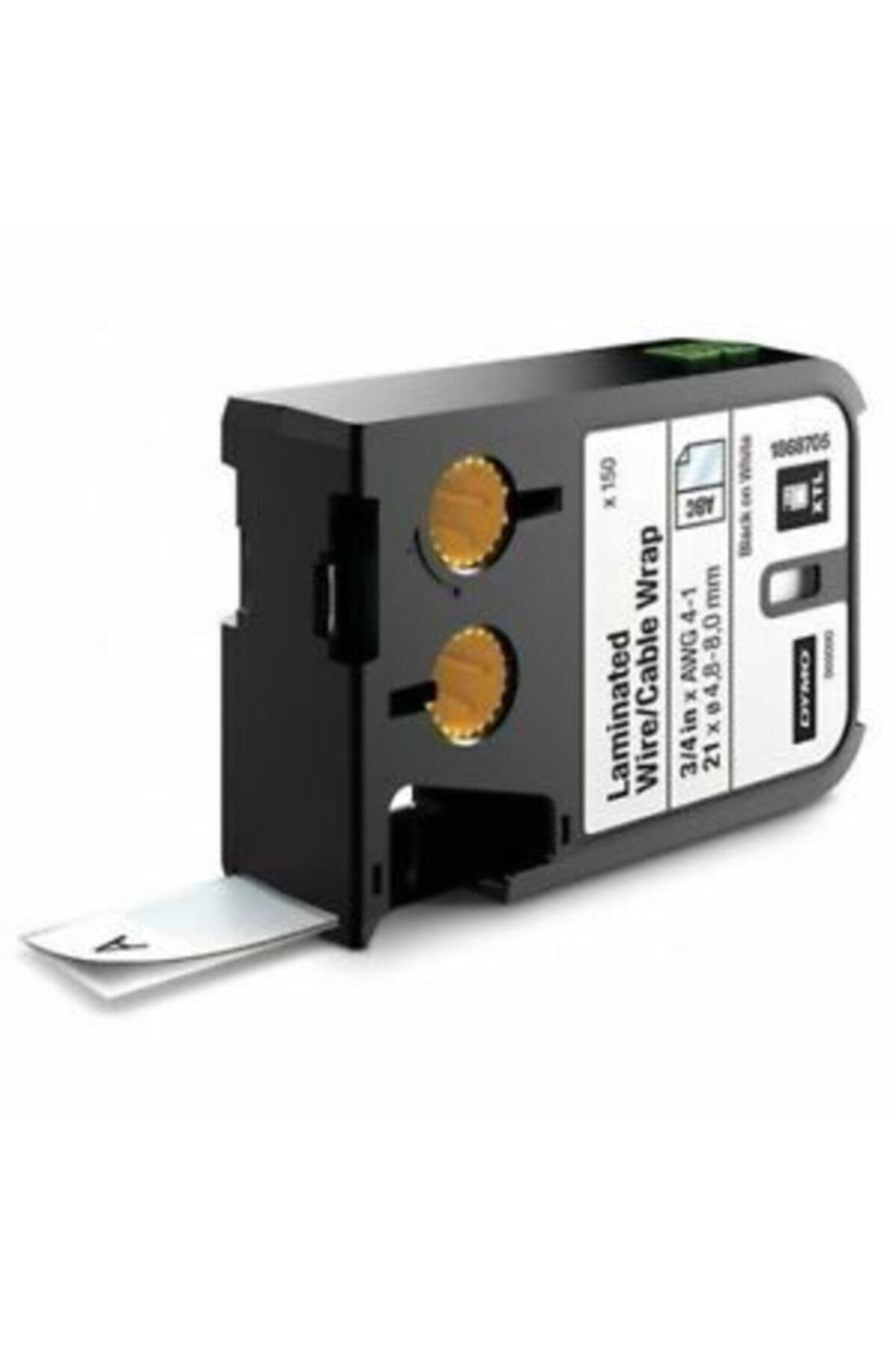 Dymo XTL Lamine Tel / Kablo Etiketi 21 x 39mm Beyaz/Siyah 150 Adet