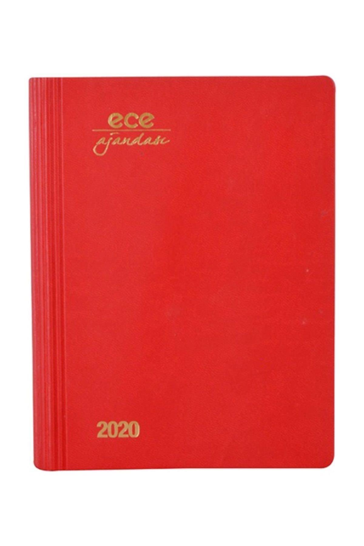 Ece Günlük Ajanda Marmaris Termo Deri Çizgili Kırmızı 12x16