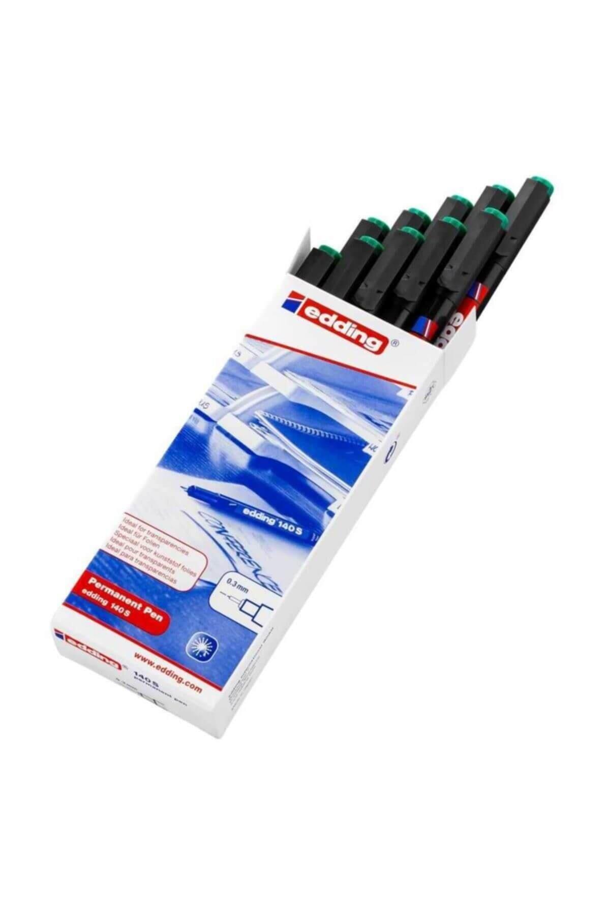 Edding Asetat Kalemi Permanent S Seri 0.3 MM Yeşil Cd Kalemi (10 Lu Paket)