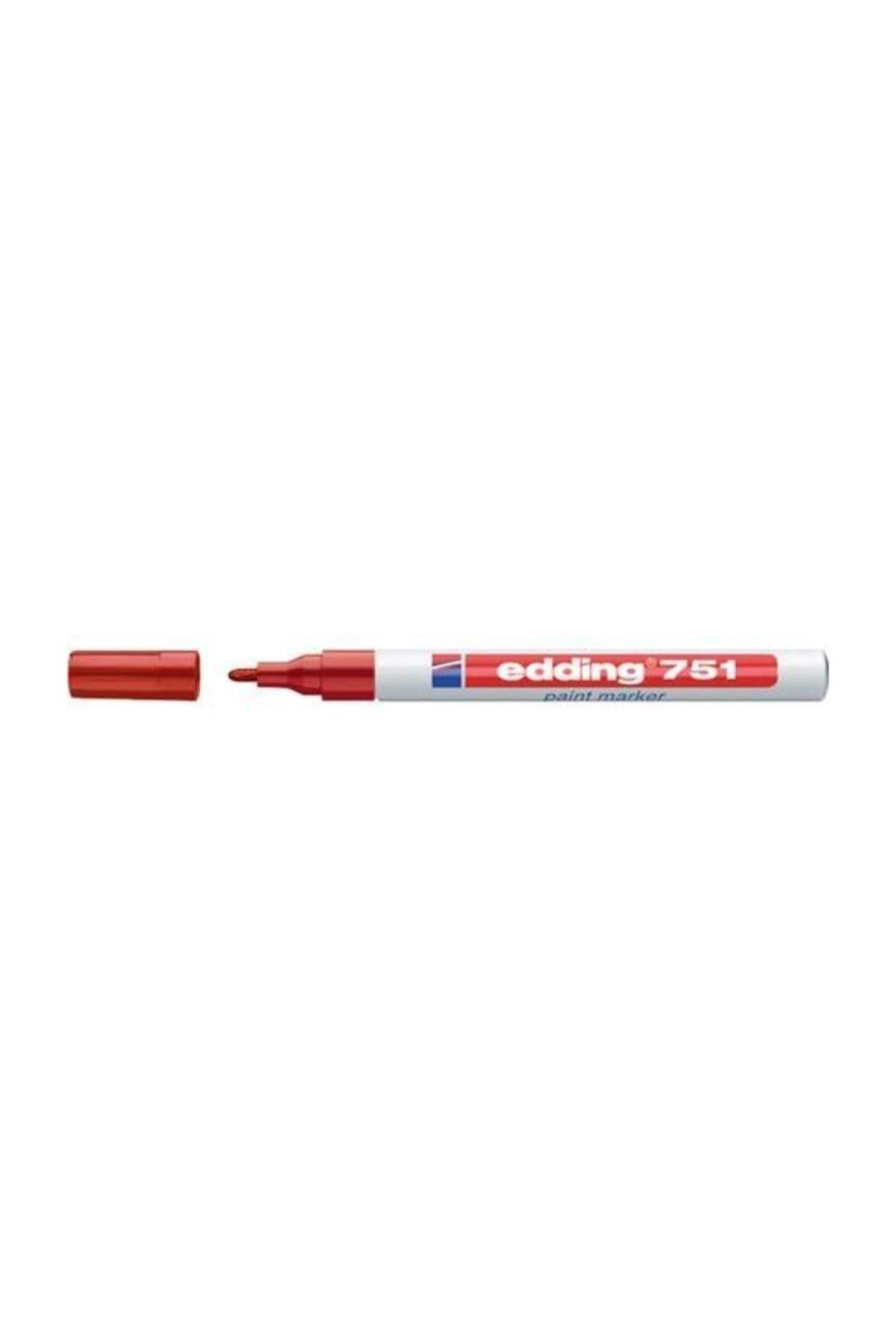 Edding Markör Boya 1-2 MM Kırmızı Yuvarlak Uçlu Dekor Boya Kalemi (10 Lu Paket)