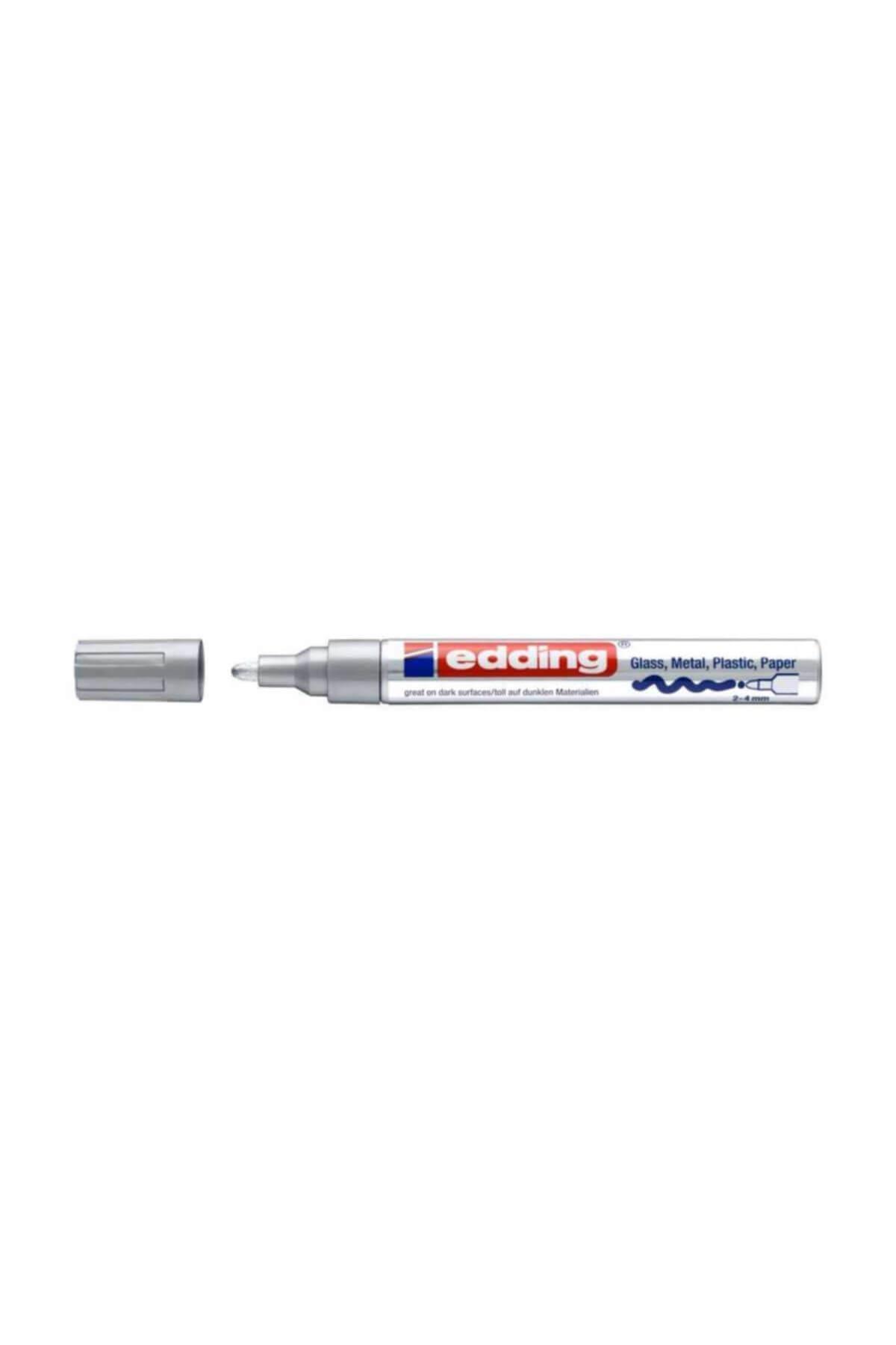 Edding Markör Boya Dekor 2-4 MM Yuvarlak Uçlu Gümüş 750 (10 Lu Paket)