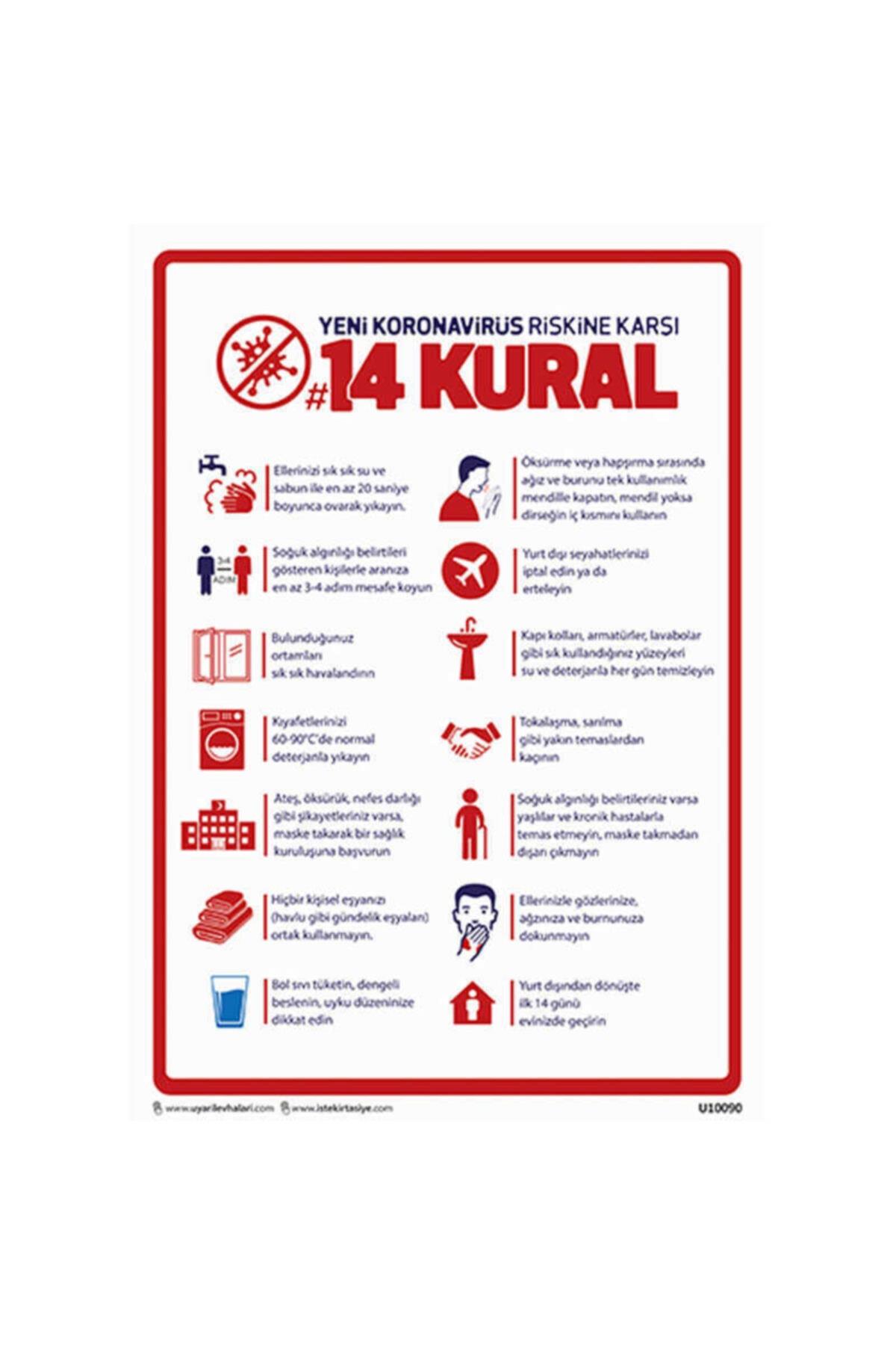 Ekstrafix Koronavirüs 14 Kural Afiş 50x70