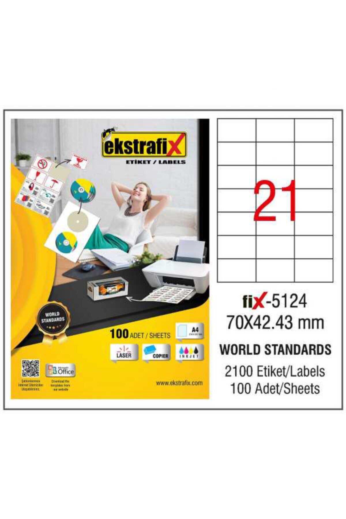 Ekstrafix Laser Etiket 100 Yaprak 70 x 42.43 Mm Laser Yazıcı Etiketi
