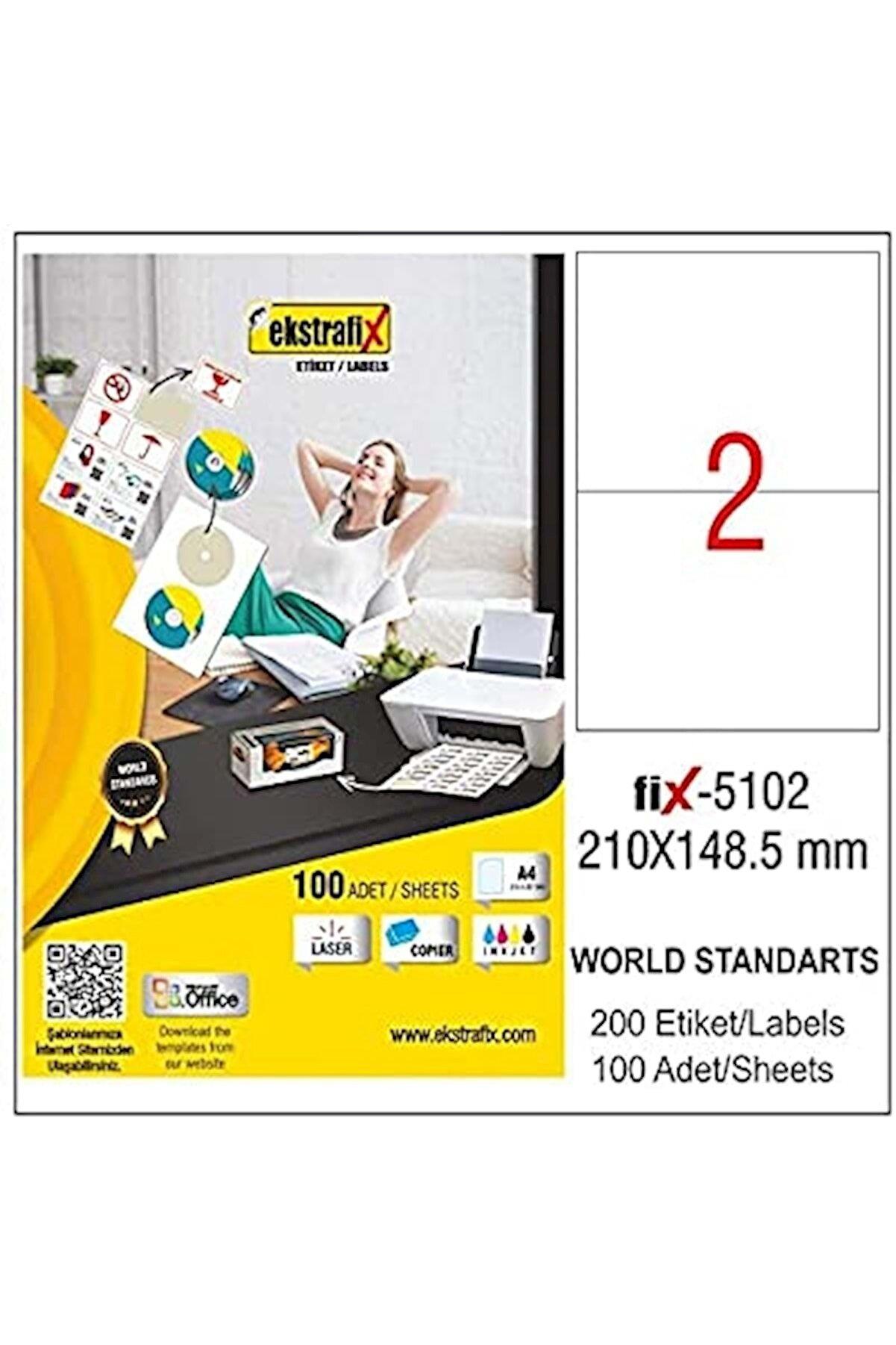 Ekstrafix Laser Etiket 210 x 148.5 mm Lazer Yazıcı Etiketi