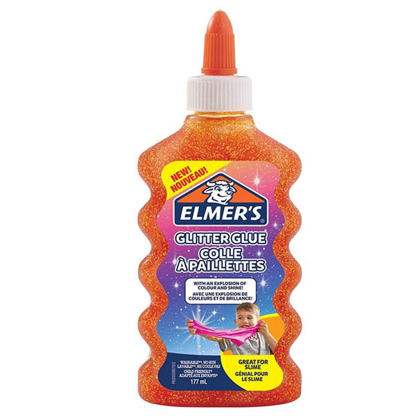 Elmers Simli Slime Yapıştırıcı Turuncu 177 ML
