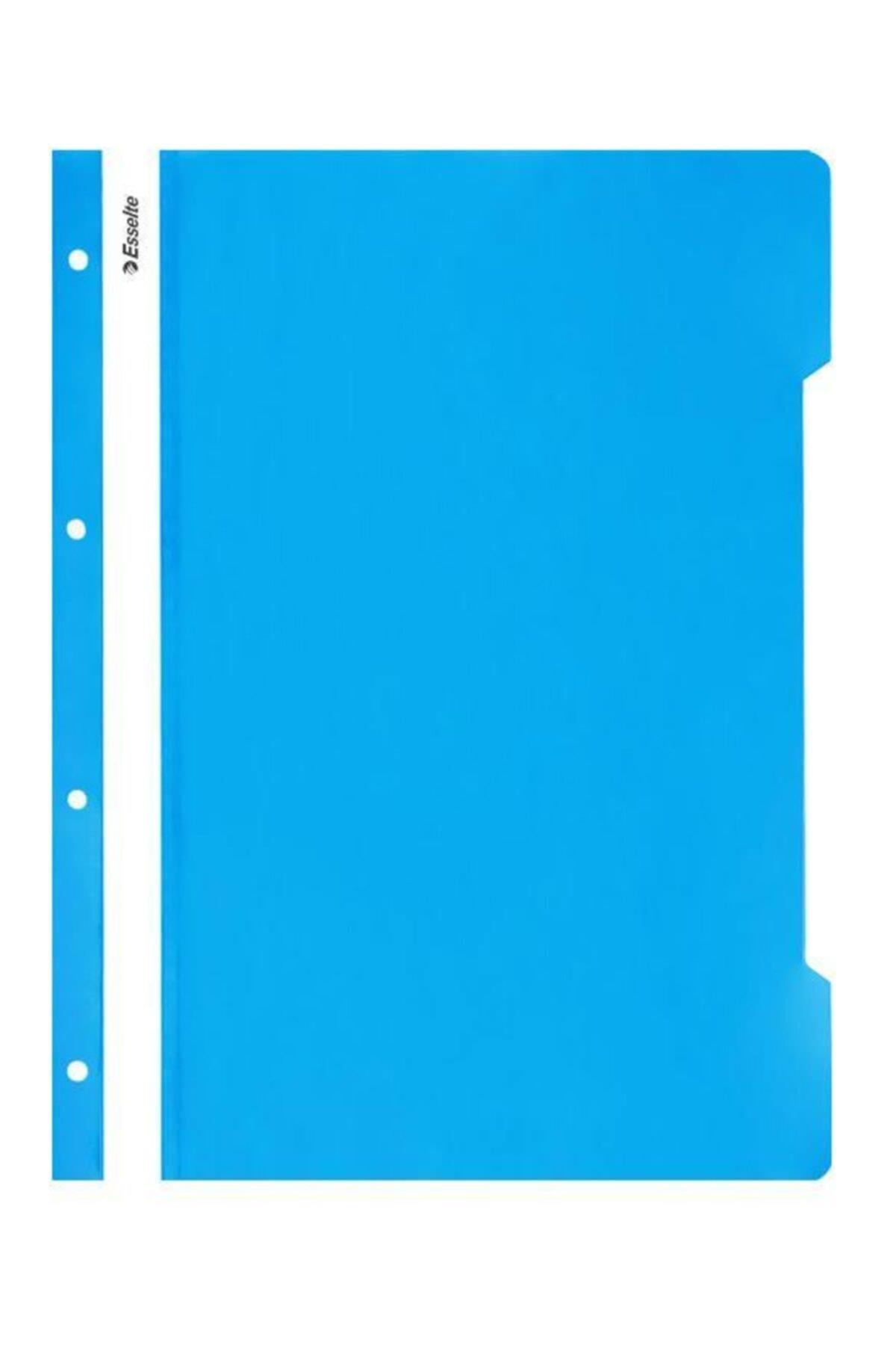 Esselte Telli Dosya Plastik A-4 Açık Mavi 50 Li 4199 (1 Paket 50 Adet)