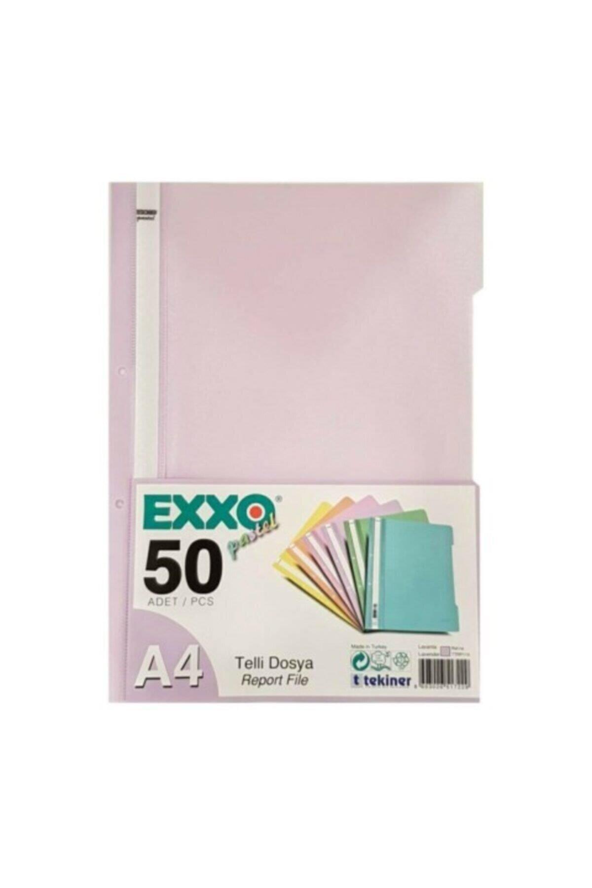 Exxo Pastel A-4 Telli Dosya Lavanta (50 Li Paket)