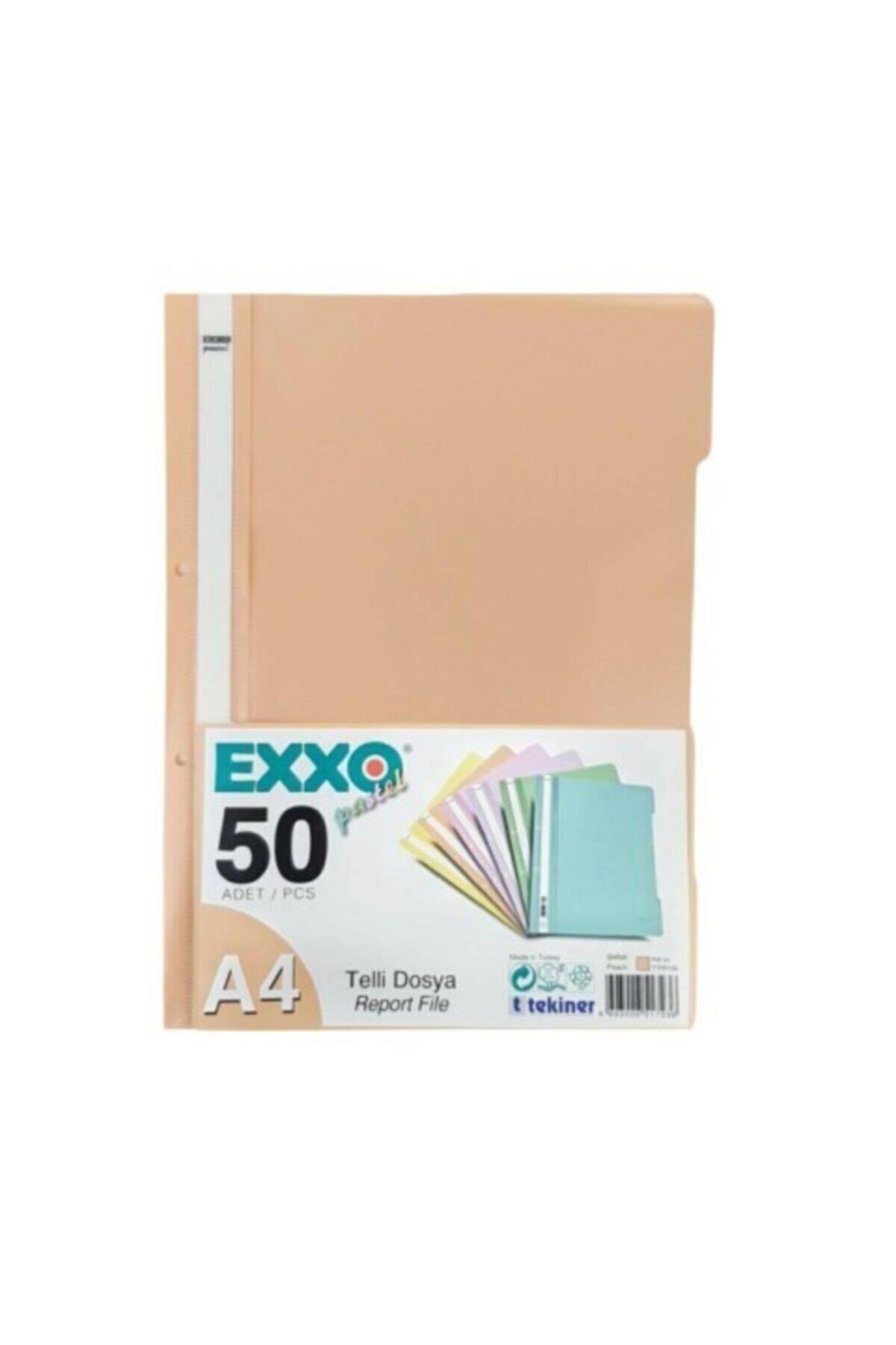 Exxo Pastel Telli Dosya Somon (50 Li Paket)