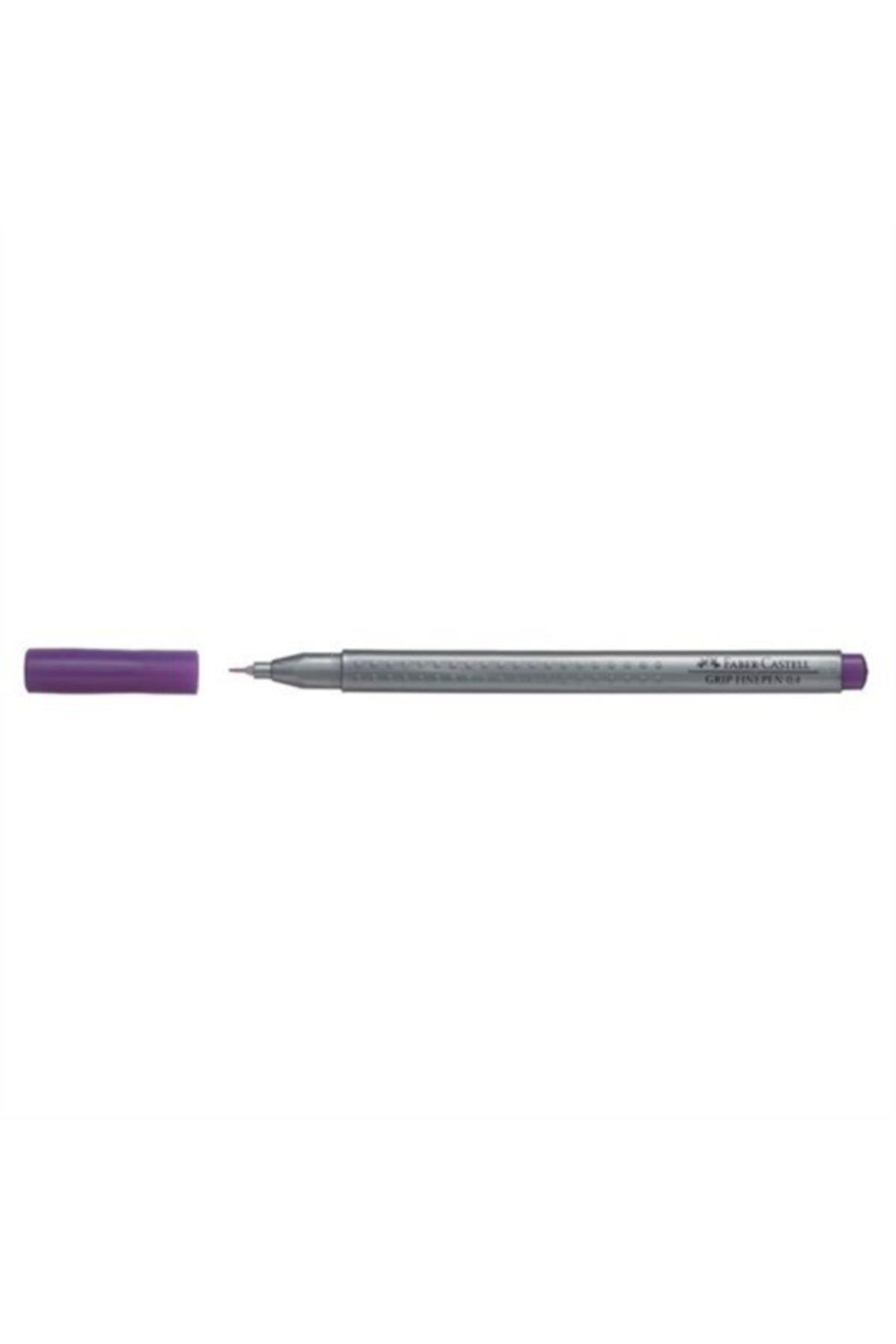 Faber-Castell Finepen 0.4 MM Açık Mor İnce Uçlu Keçeli Kalem (10 Lu Paket)