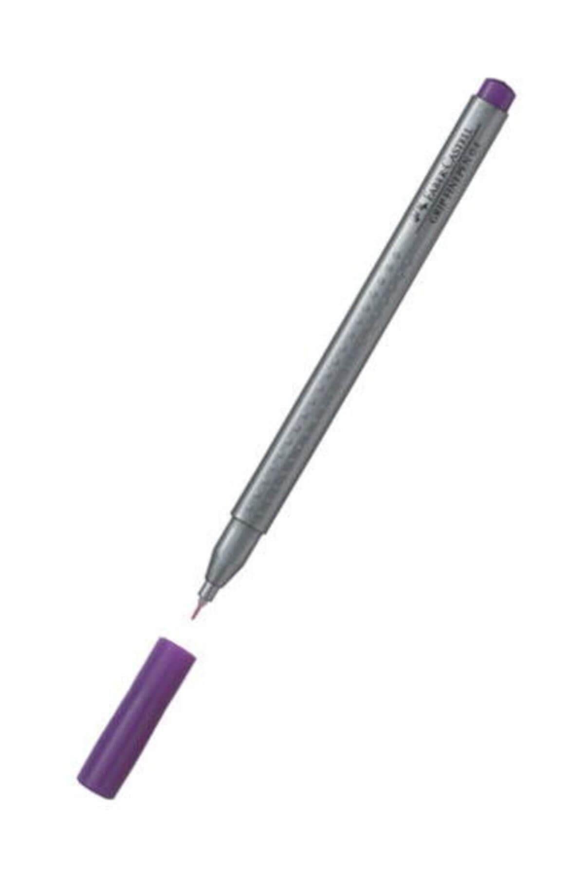 Faber-Castell Grip Finepen 0.4 MM Mor Keçe Uçlu Kalem (10 Lu Paket)