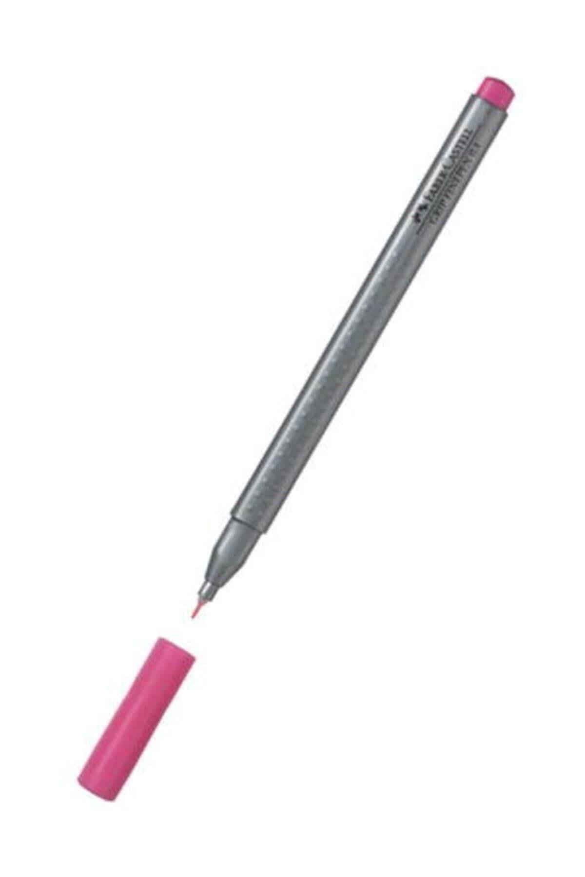 Faber-Castell Grip Finepen 0.4 MM Pembe Keçe Uçlu Kalem (10 Lu Paket)