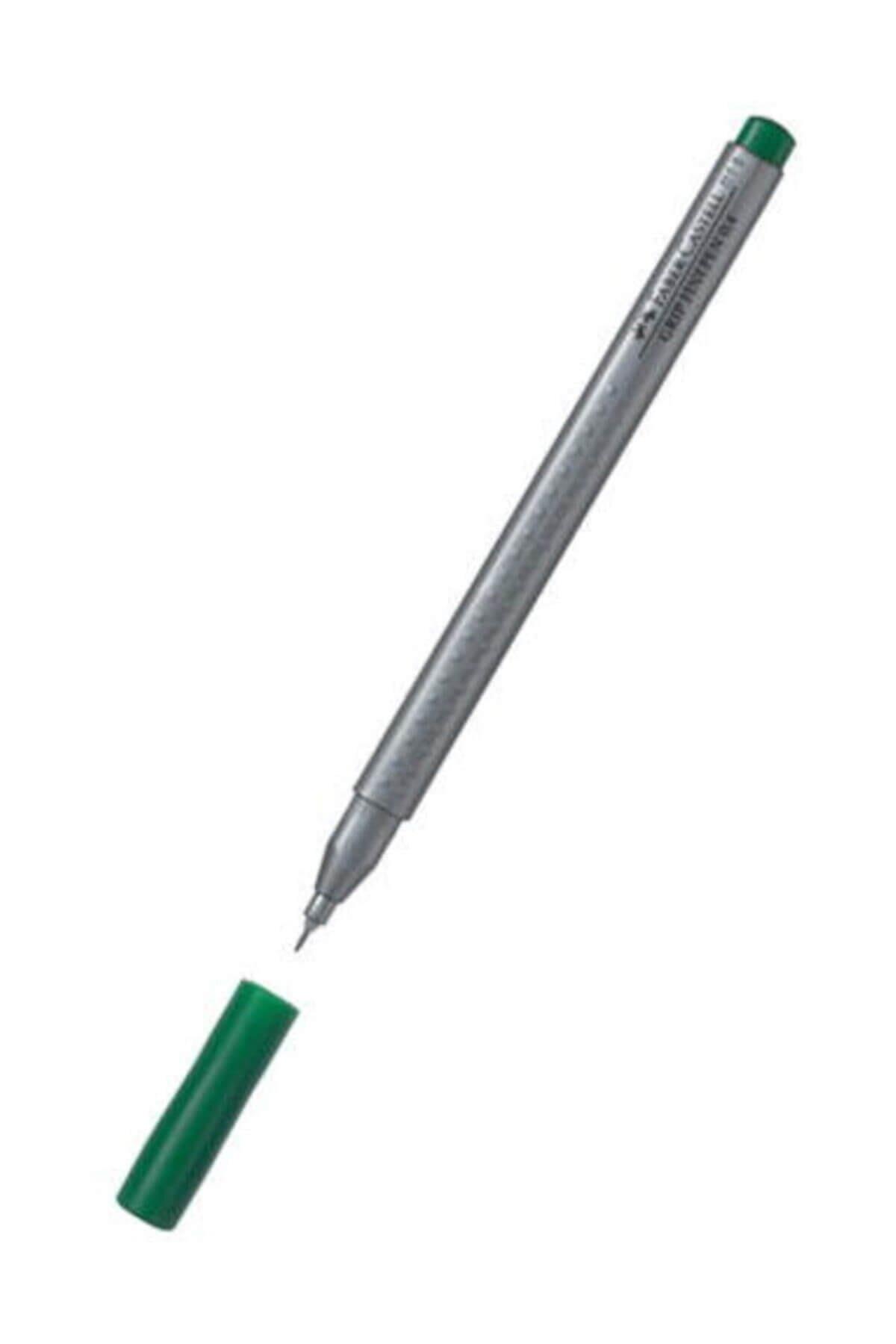 Faber-Castell Grip Finepen 0.4 MM Yeşil (10 Lu Paket)