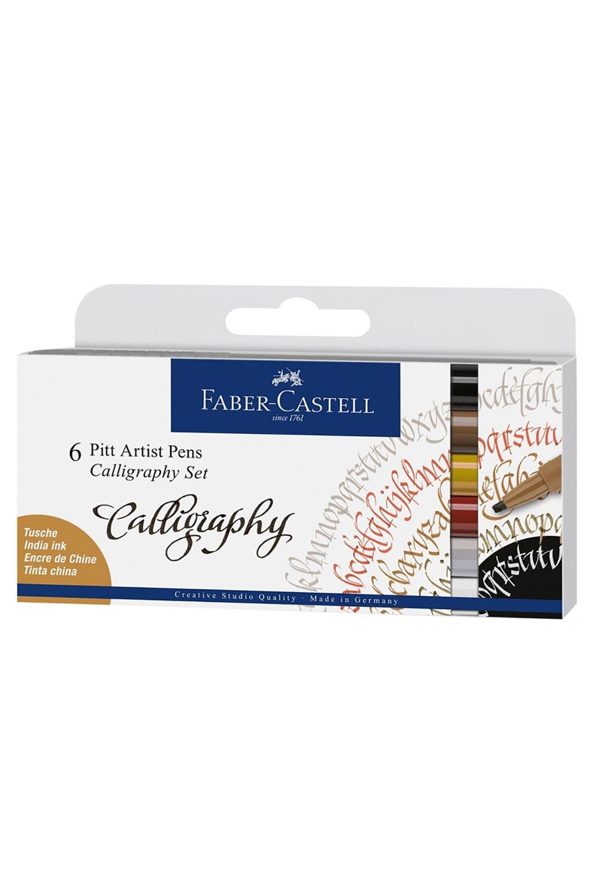 Faber-Castell Pitt Çizim Kalemi Kaligrafi Seti 6 Lı Kutu