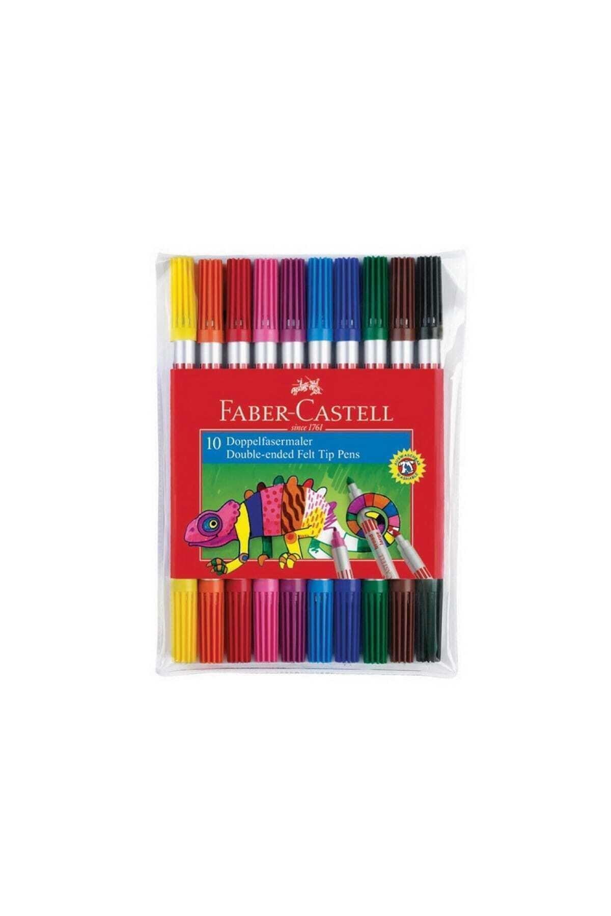 Faber-Castell Keçeli Boya Kalemi Çift Yönlü 10 Renk 15 11 10
