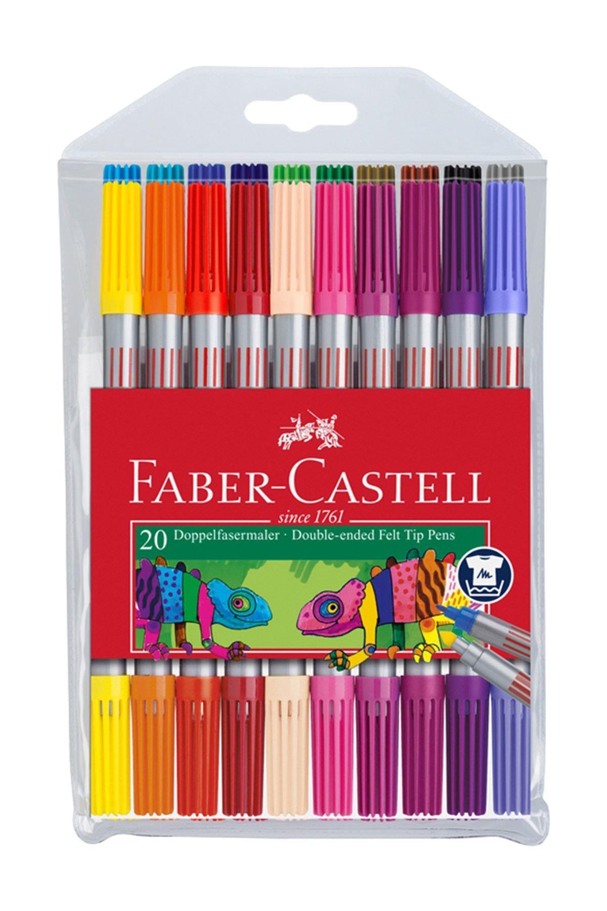 Faber-Castell Keçeli Boya Kalemi Çift Yönlü 20 Renk 15 11 19