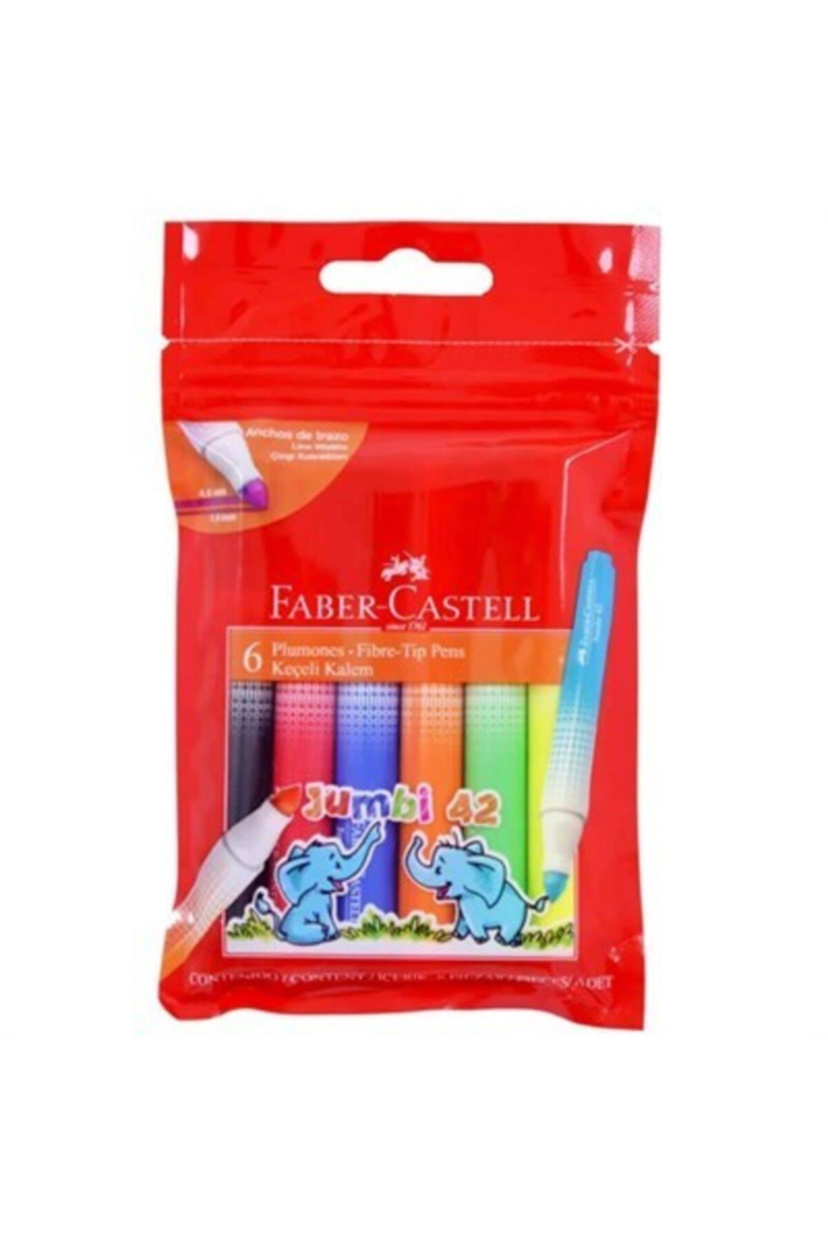 Faber-Castell Keçeli Boya Kalemi Jumbo Neon Fosforlu 6 Renk Jumbi 42 30642