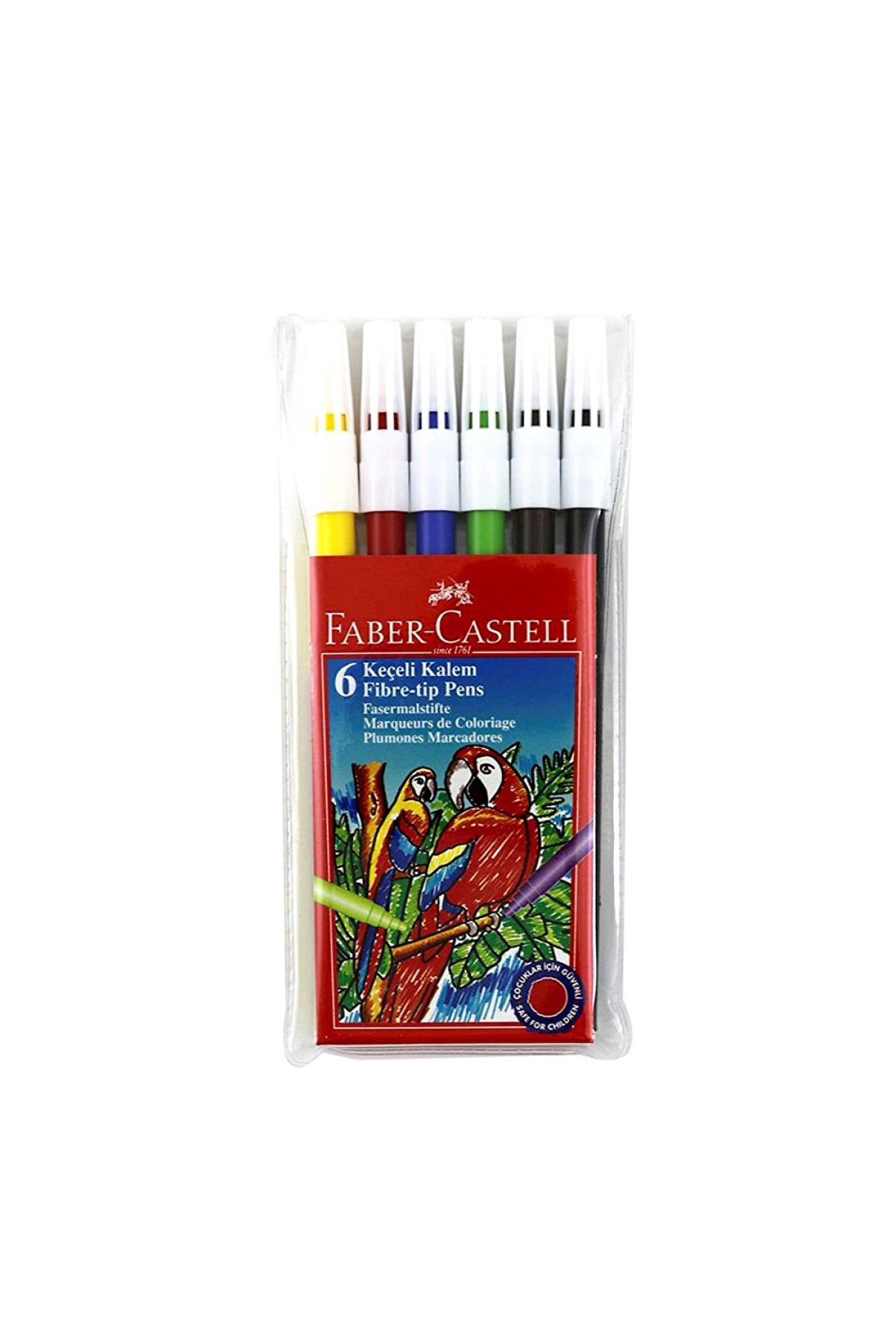 Faber-Castell Keçeli Boya Kalemi Yıkanabilir 6 Renk (12 Paket)