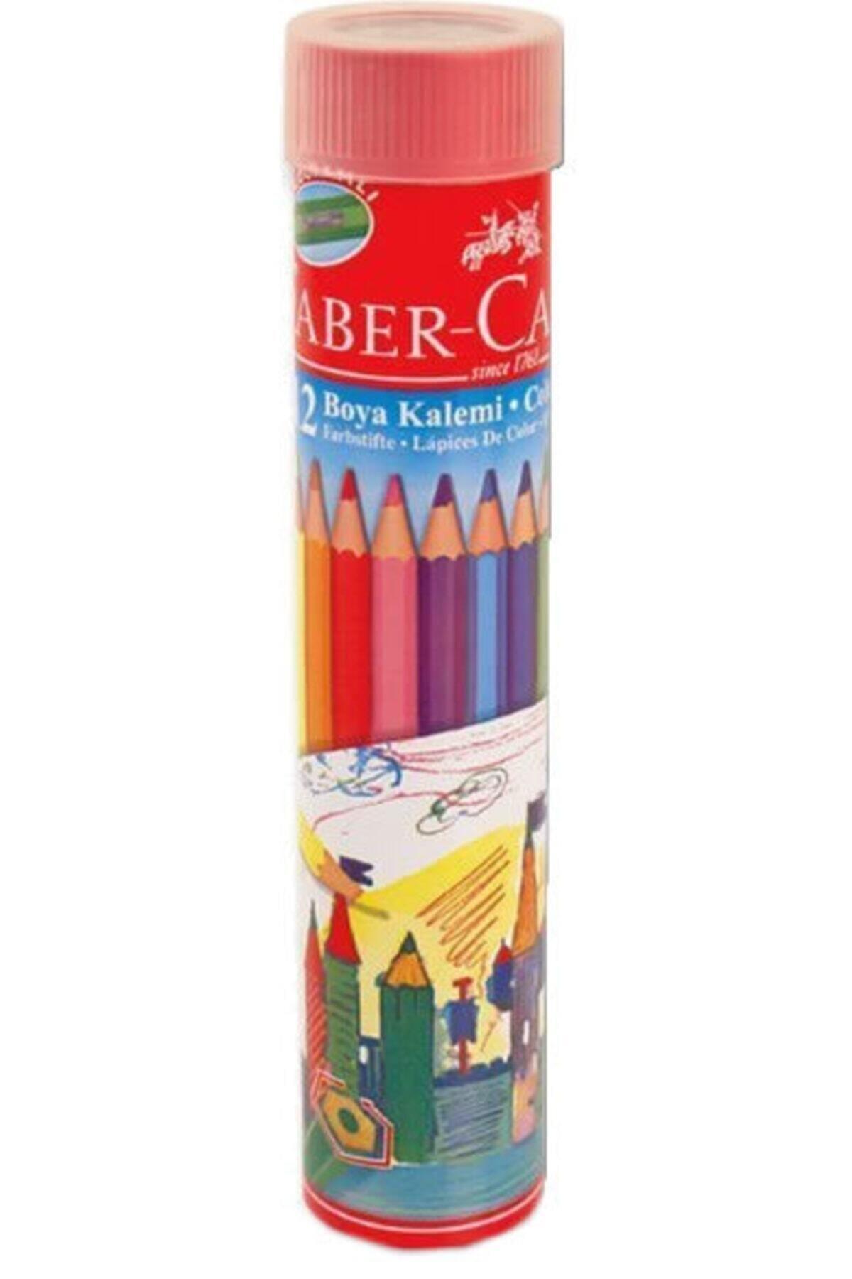 Faber-Castell Kuru Boya Red Line Metal Tüp Kutu Tam Boy 12 Renk Kalemtraş Hediyeli 5173 116512