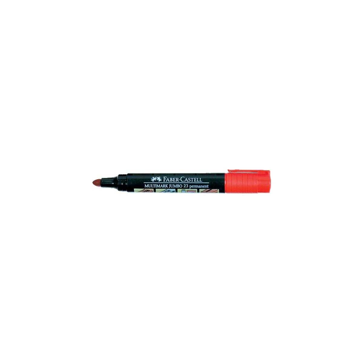 Faber-Castell Markör Permanent Jumbo Yuvarlak Uçlu Kırmızı 23
