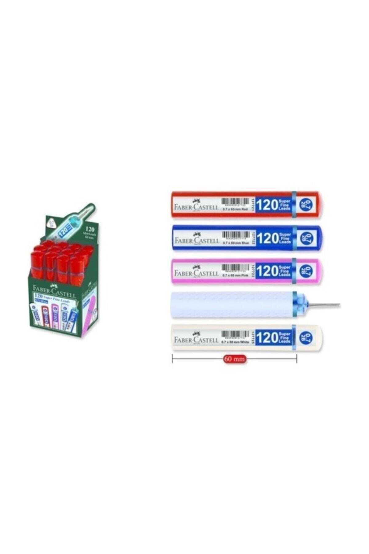 Faber-Castell Min Grip Süper Fine Lead 2B 120 Lİ 60 MM 0.7 MM Kırmızı (12 Tüp Uç)