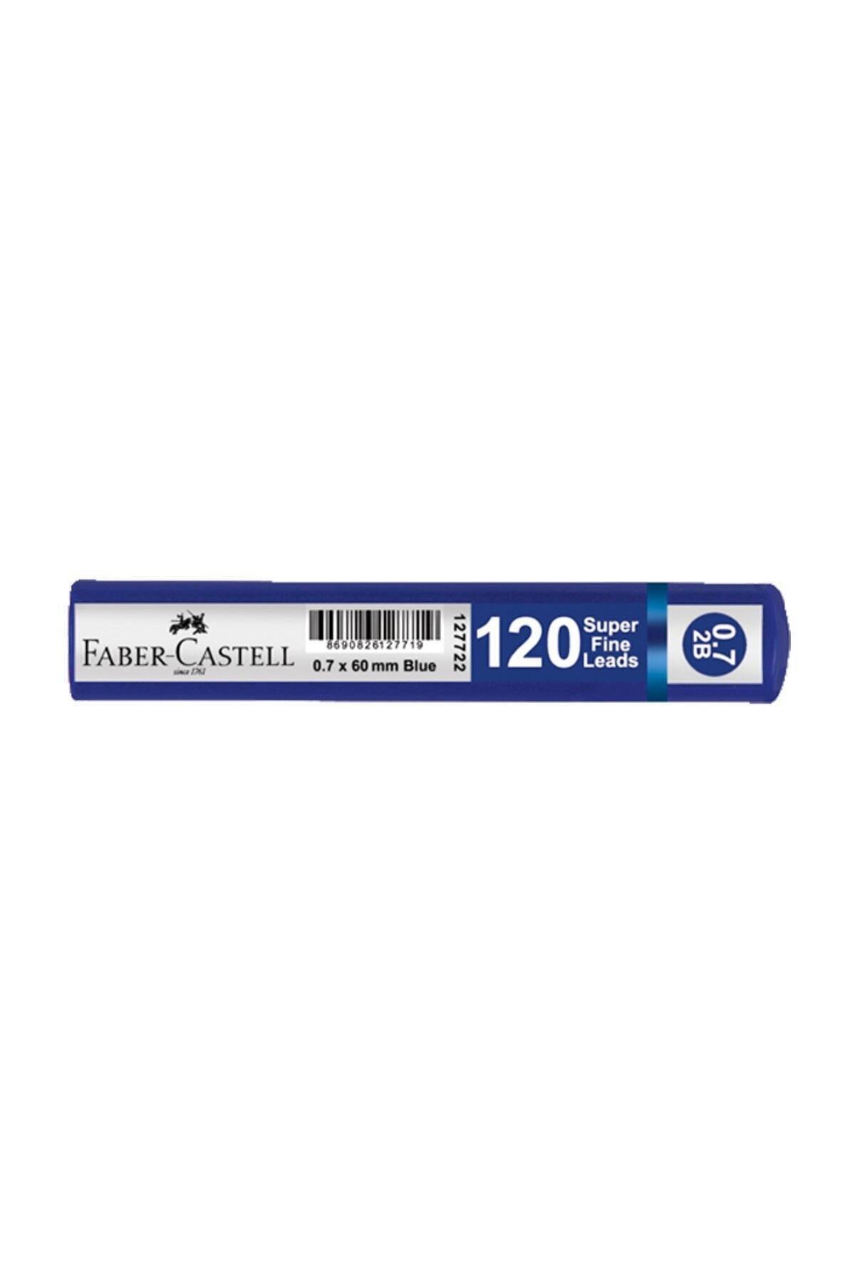 Faber-Castell Min Grip Süper Fine Lead 2B 120 Li 60 MM 0.7 MM Mavi (12 Tüp 0.7 Uç)