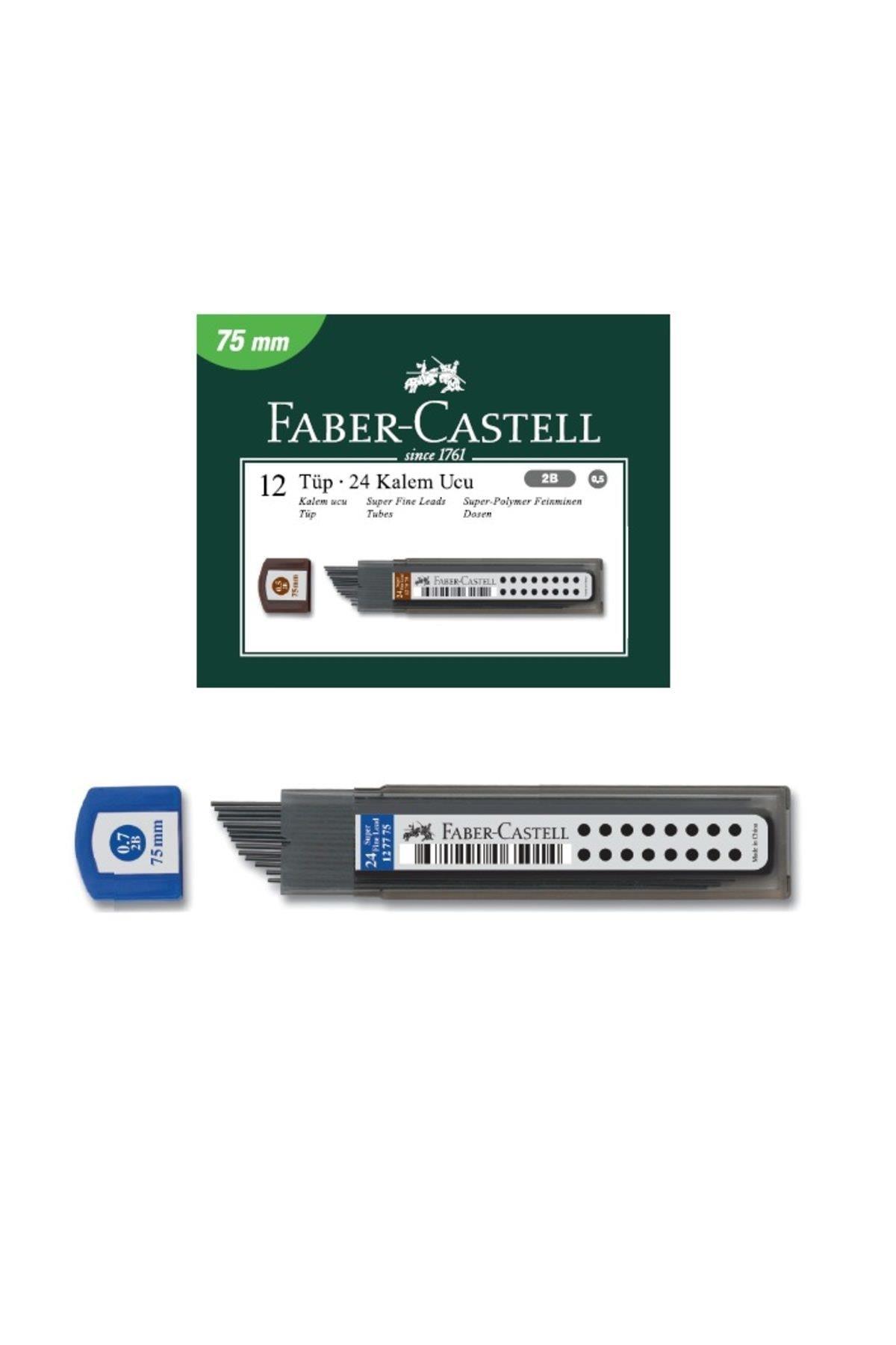 Faber-Castell Min Süper Fine 75 MM 2B 0.7 MM Versatil Kalem Ucu 12 Li (1 Paket 12 Tüp)