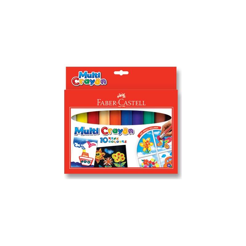Faber-Castell Mum Pastel Boya Multi Crayon Karton Kutu Yuvarlak 10 LU 5281 112010