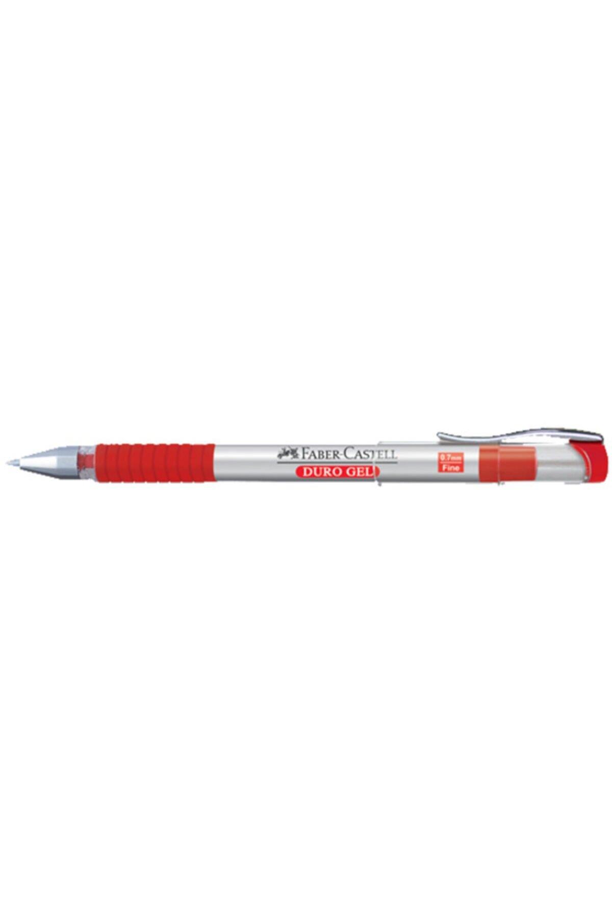 Faber-Castell Tükenmez Kalem Duro Gel Jel 0.7 MM Kırmızı (10 Lu Paket)