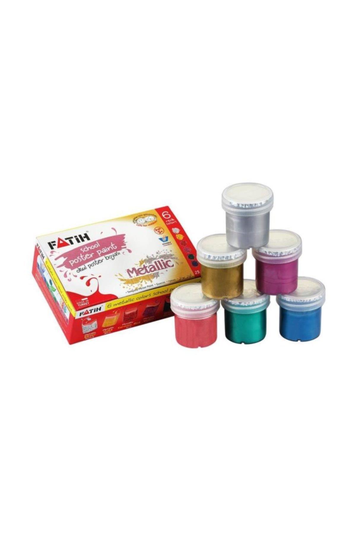 Fatih Guaj Boyası Metalik 6 Renk 6x25=150 ML