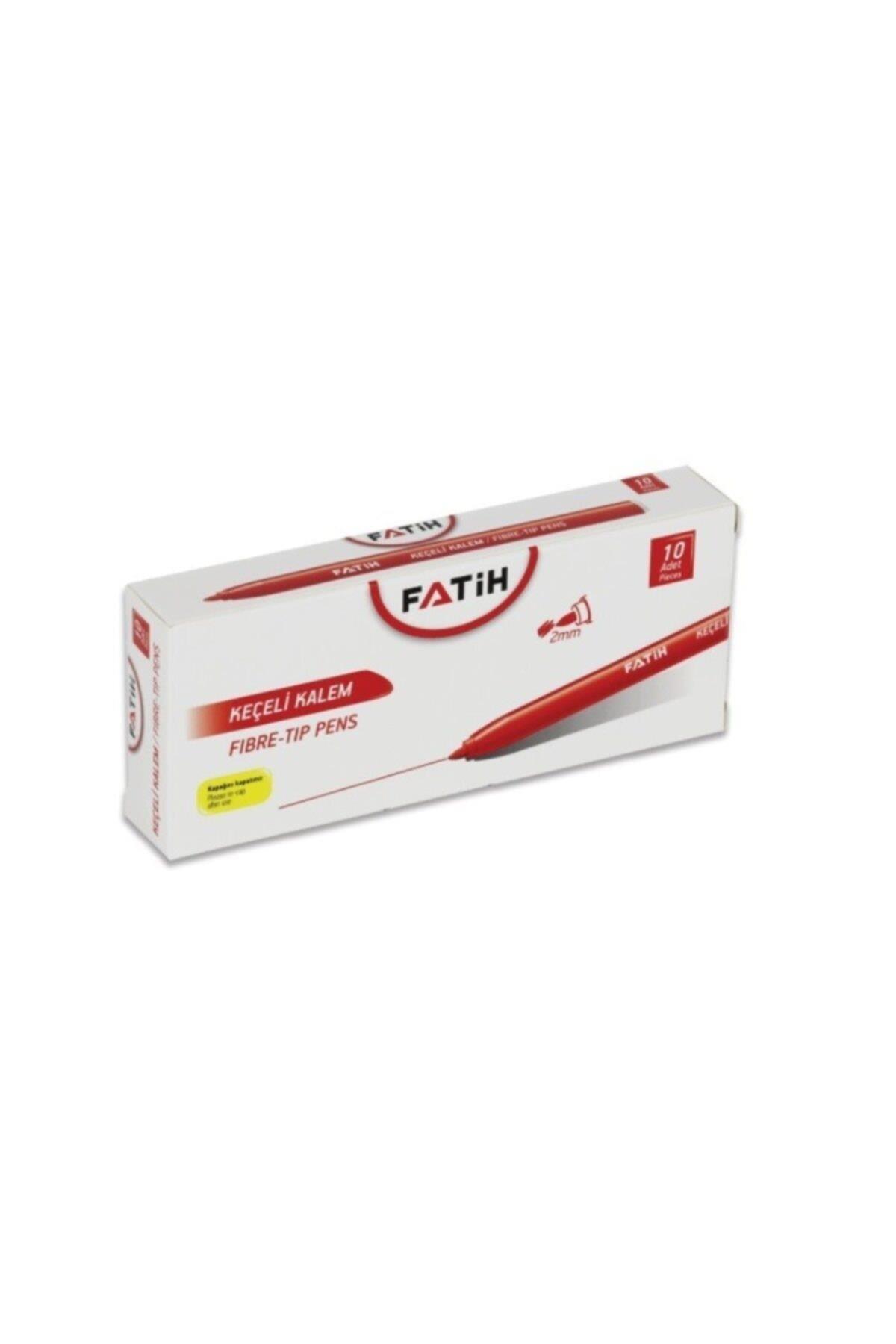 Fatih Keçeli Boya Kalemi Ofis Tipi 10 LU Kırmızı 34040
