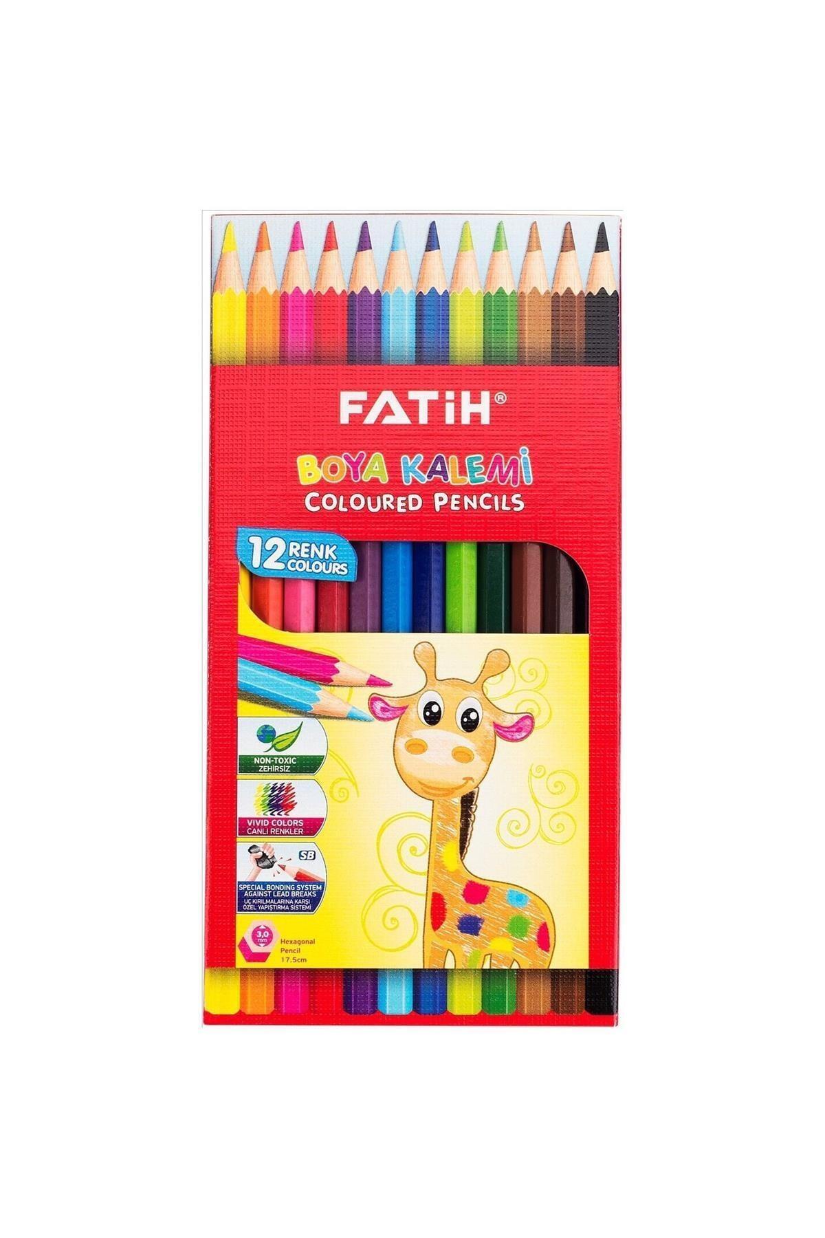 Fatih Kuru Boya Karton Kutu Tam Boy 12 Lİ