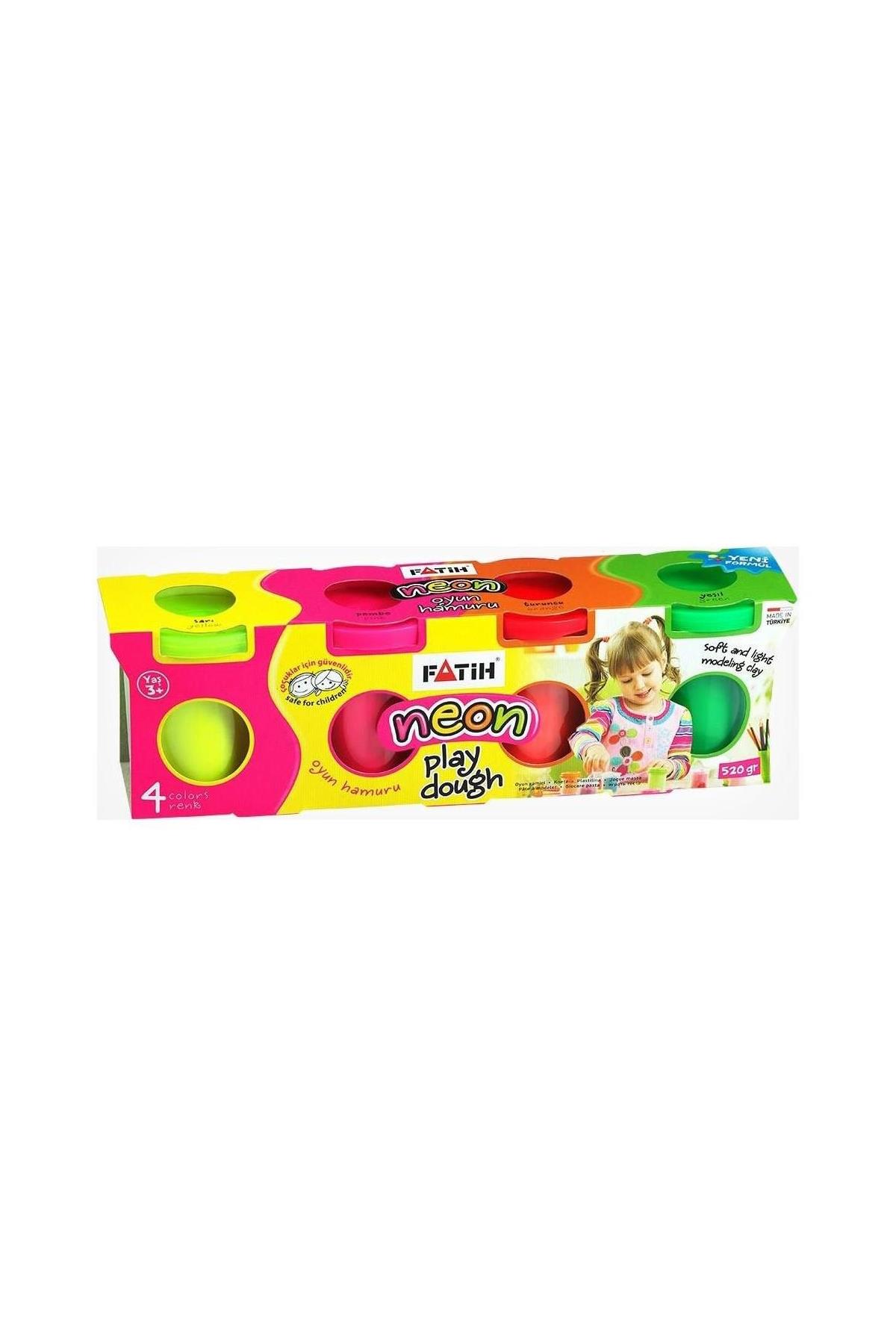 Fatih Oyun Hamuru 520 GR 4 Renk Fosforlu 50065 (1 Koli 30 Adet)