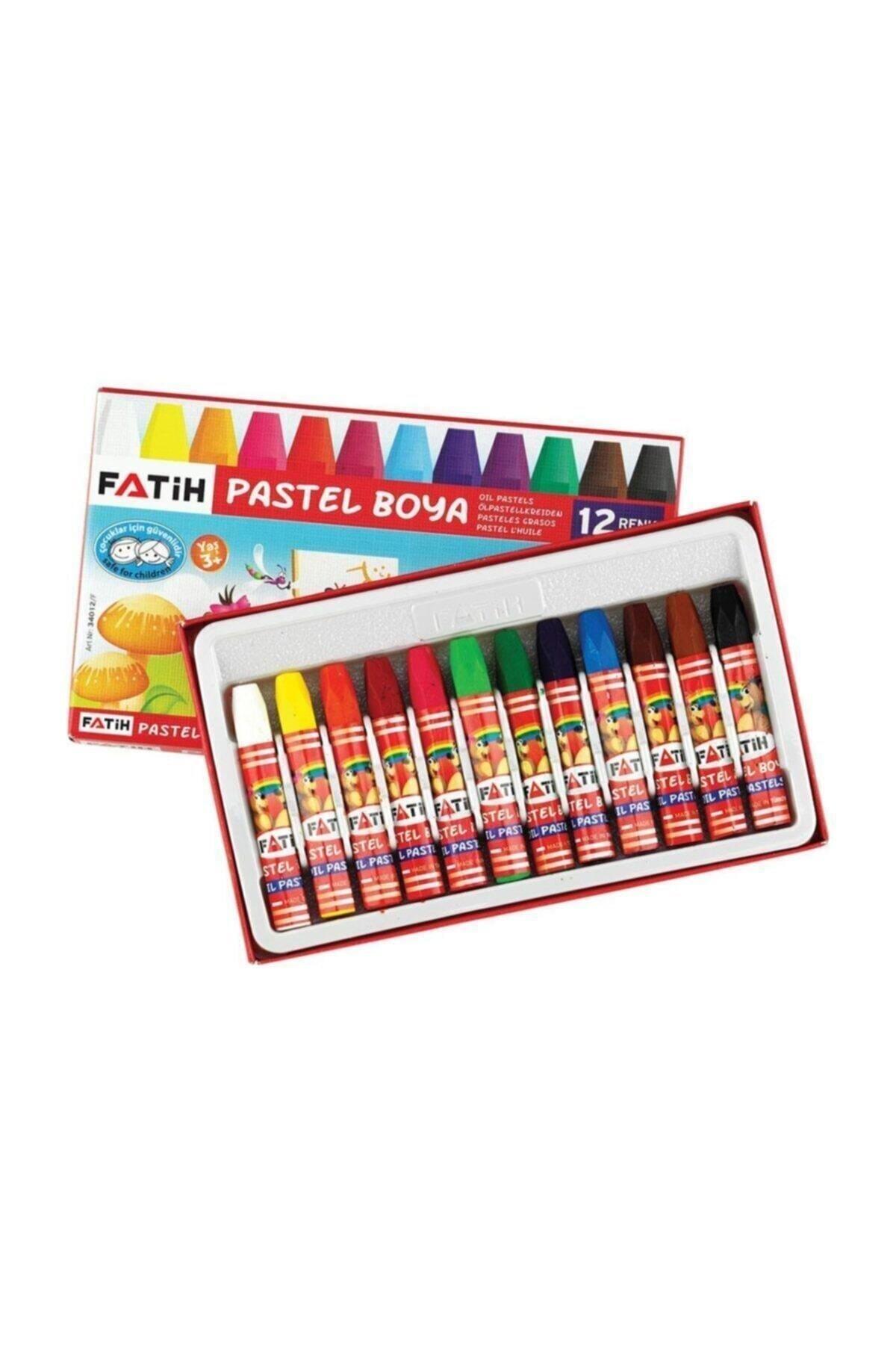Fatih Pastel Boya Karton Kutu 12 Renk Pastel Boya (144 Adet)