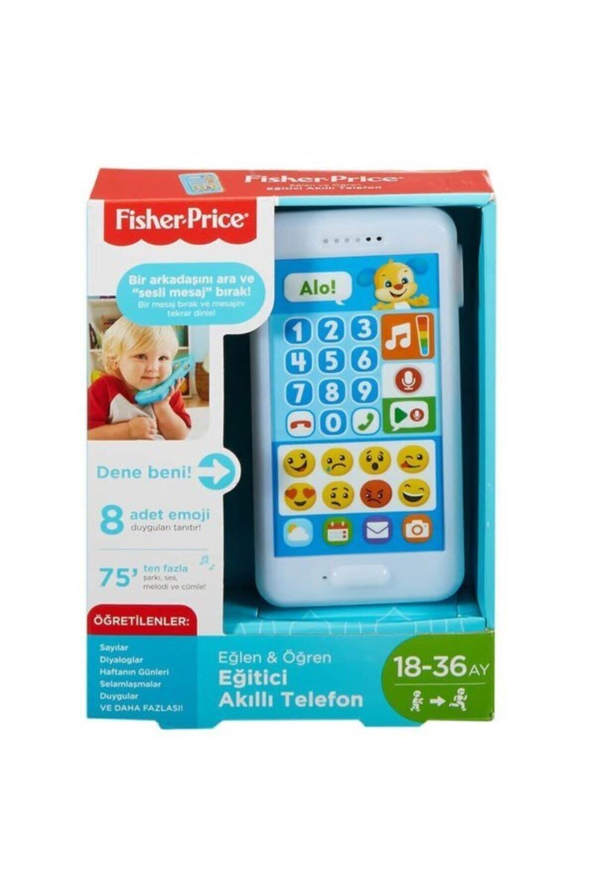 Fisher-Price Eğlen & Öğren İnteraktif Akıllı Telefon (Türkçe), Emojili, Sesli Mesaj Kaydeder, Hava Durumunu Sunar