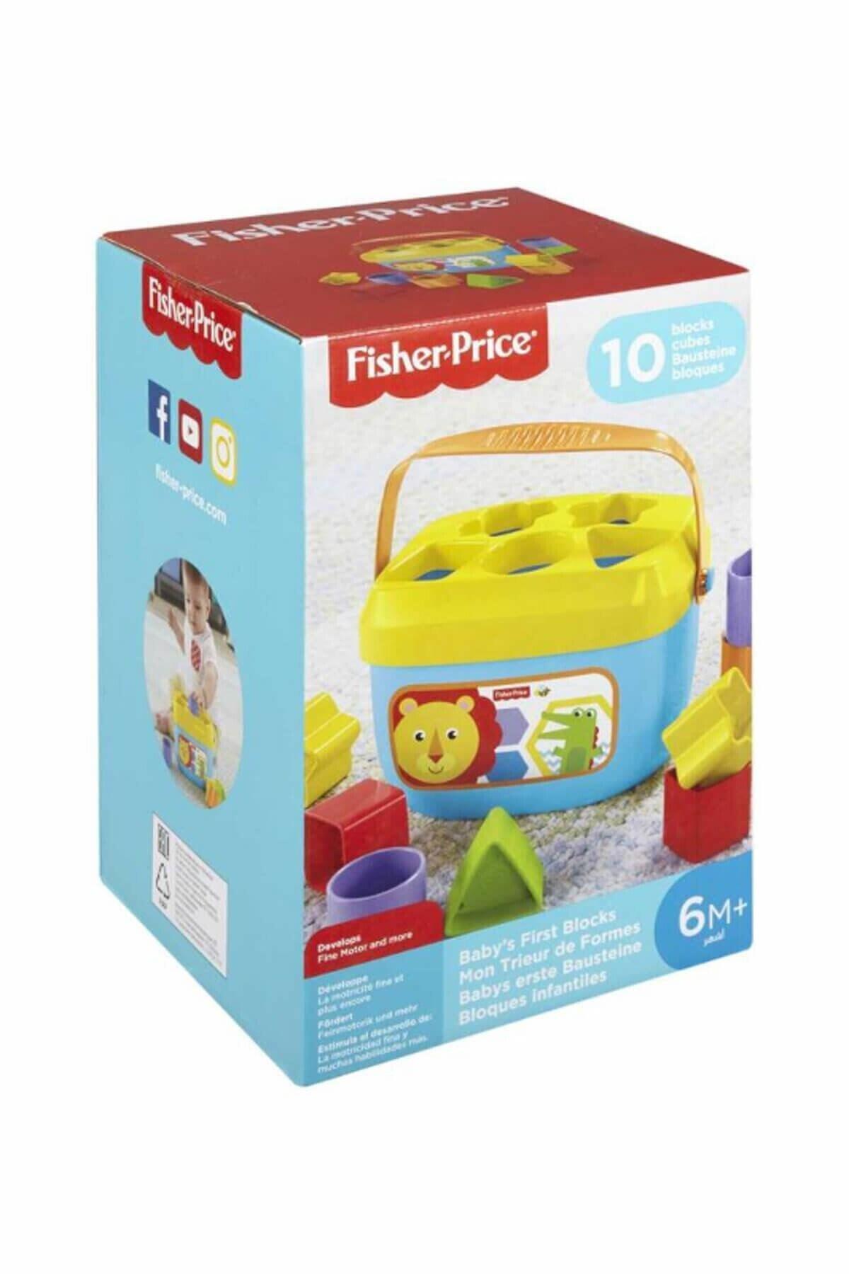 Fisher-Price Renkli Bloklar, Kova ve 10 Adet Blok, Yerleştirme Oyunu