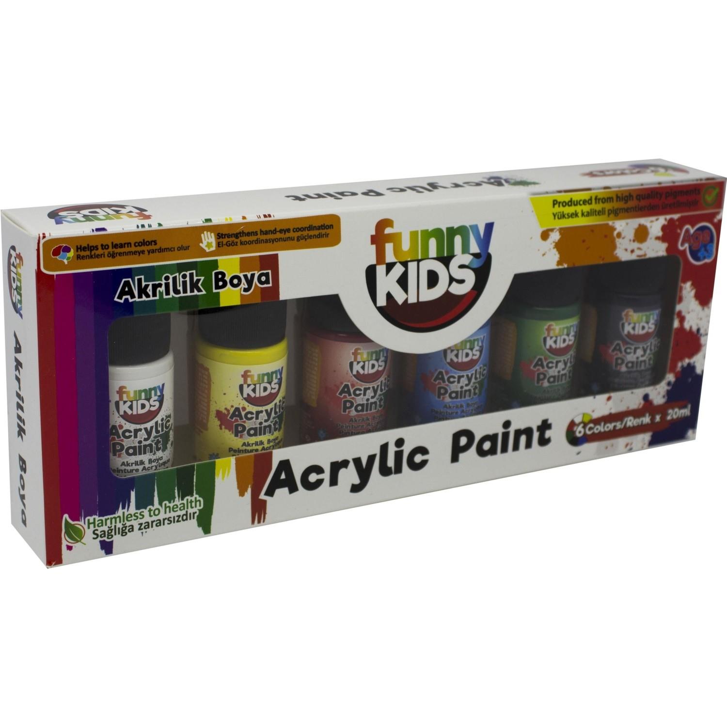 Funny Kids Akrilik Boya Seti 20 ML 6 Lı Set