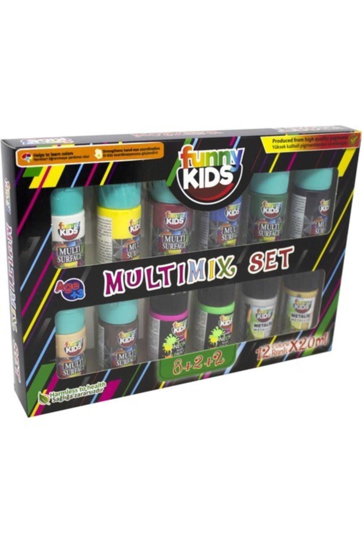 Funny Kids Multimix Akrilik Boya 12 Renk Set 20 ml