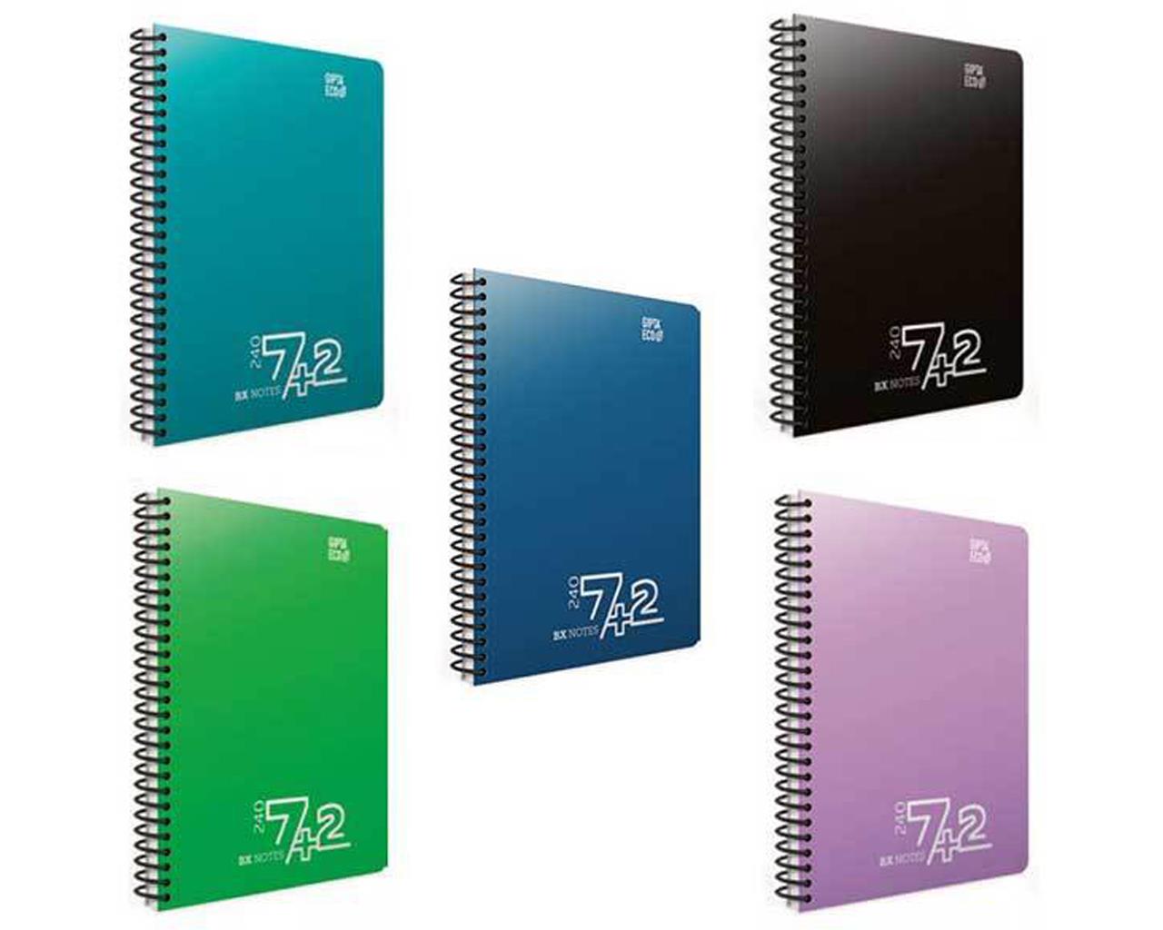 Gıpta Bx Notes Spiralli Plastik Kapak Defter A4 240 Yaprak 7+2 Seperatörlü 6 Lı Paket