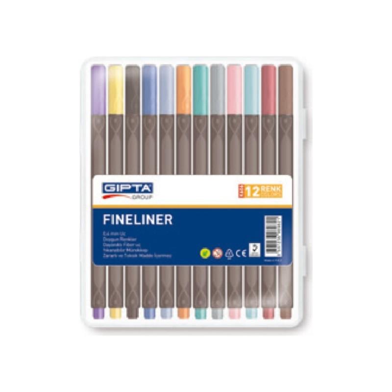 Gıpta Fineliner 0.4 MM Üçgen 12 Renk K606