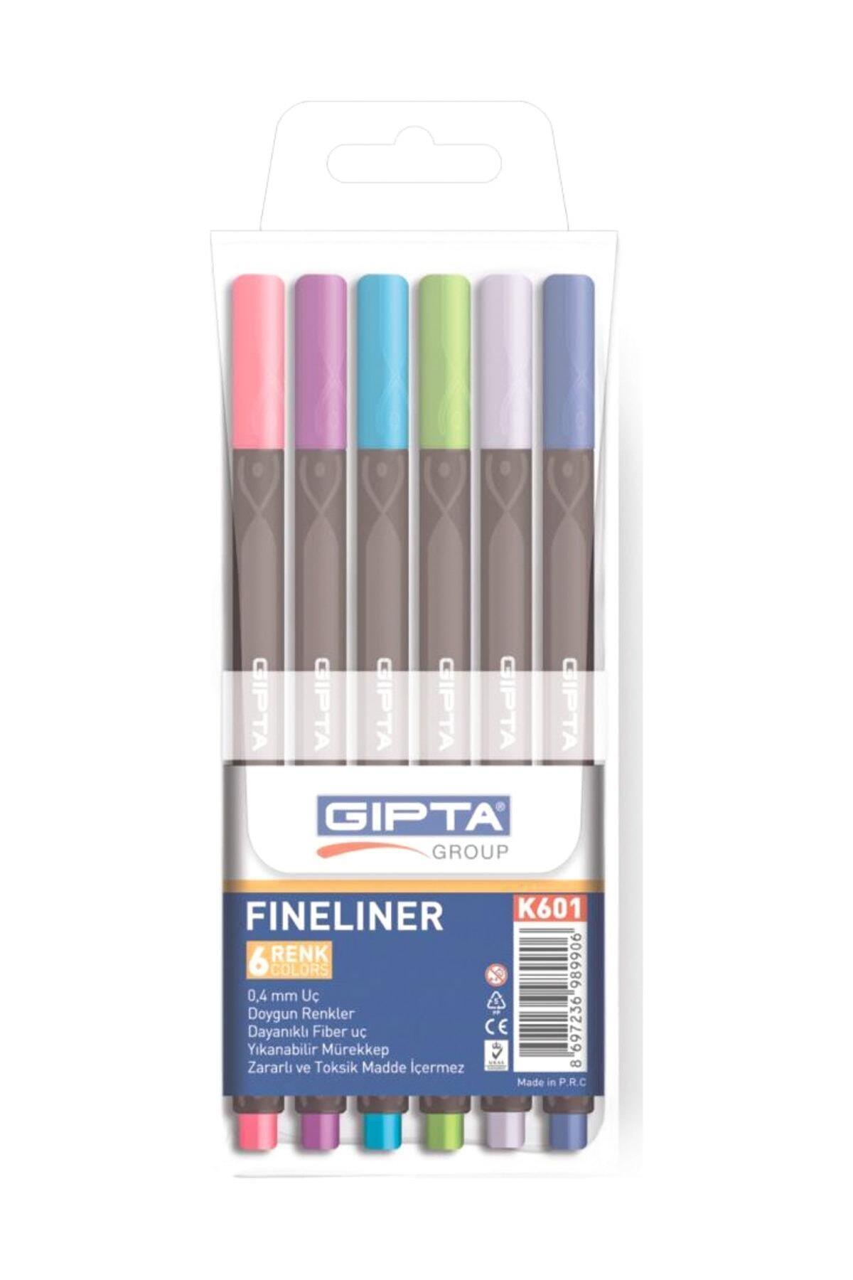Gıpta Fineliner 0.4 MM Üçgen 6 Renk K601
